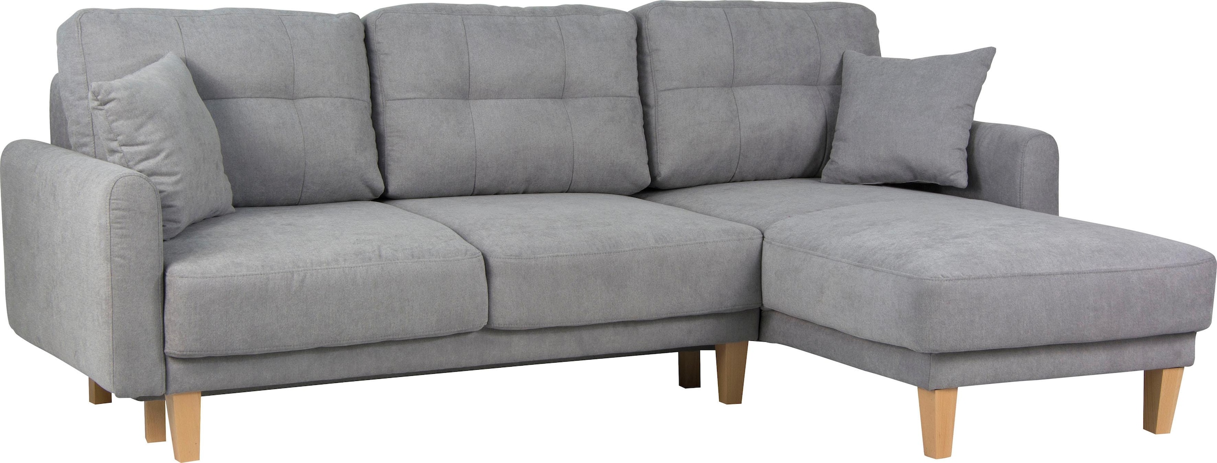 Home affaire Ecksofa »TRIPLO optionale Schlafsofa mit Bettkasten, Maße B/T/H: 234/164/89 cm«, L-Form wahlweise mit Bettfunktion - Liegefläche 132x210 cm