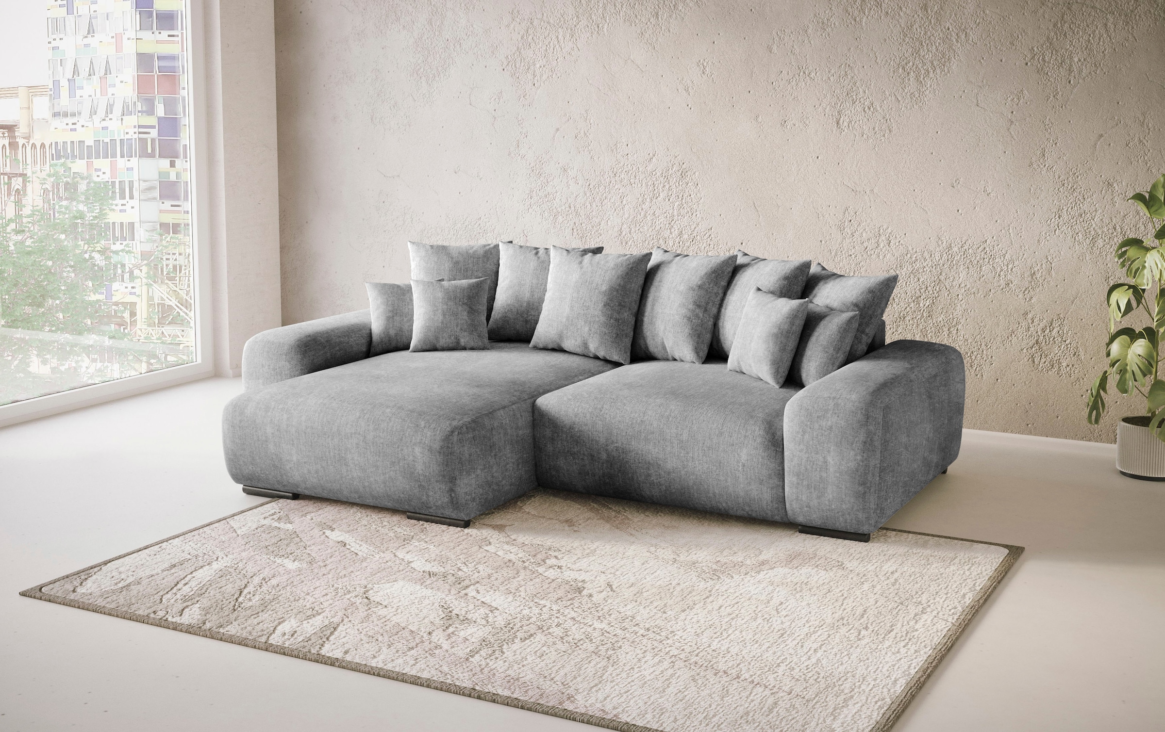 Mr. Couch Ecksofa »Sundance L-Form«, Dauerschläfer mit EasyBett-Schlaffunktion, Bettkasten