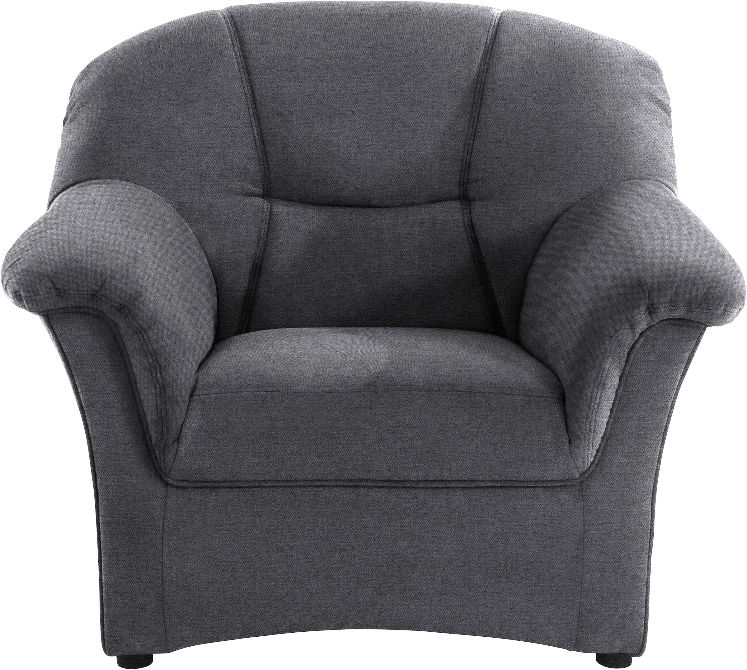 DOMO collection Sessel »SARAFINA Breite 102 cm, auch mit Federkern für noch mehr Sitzkomfort!« whlw. mit Federkern, elegantes Design