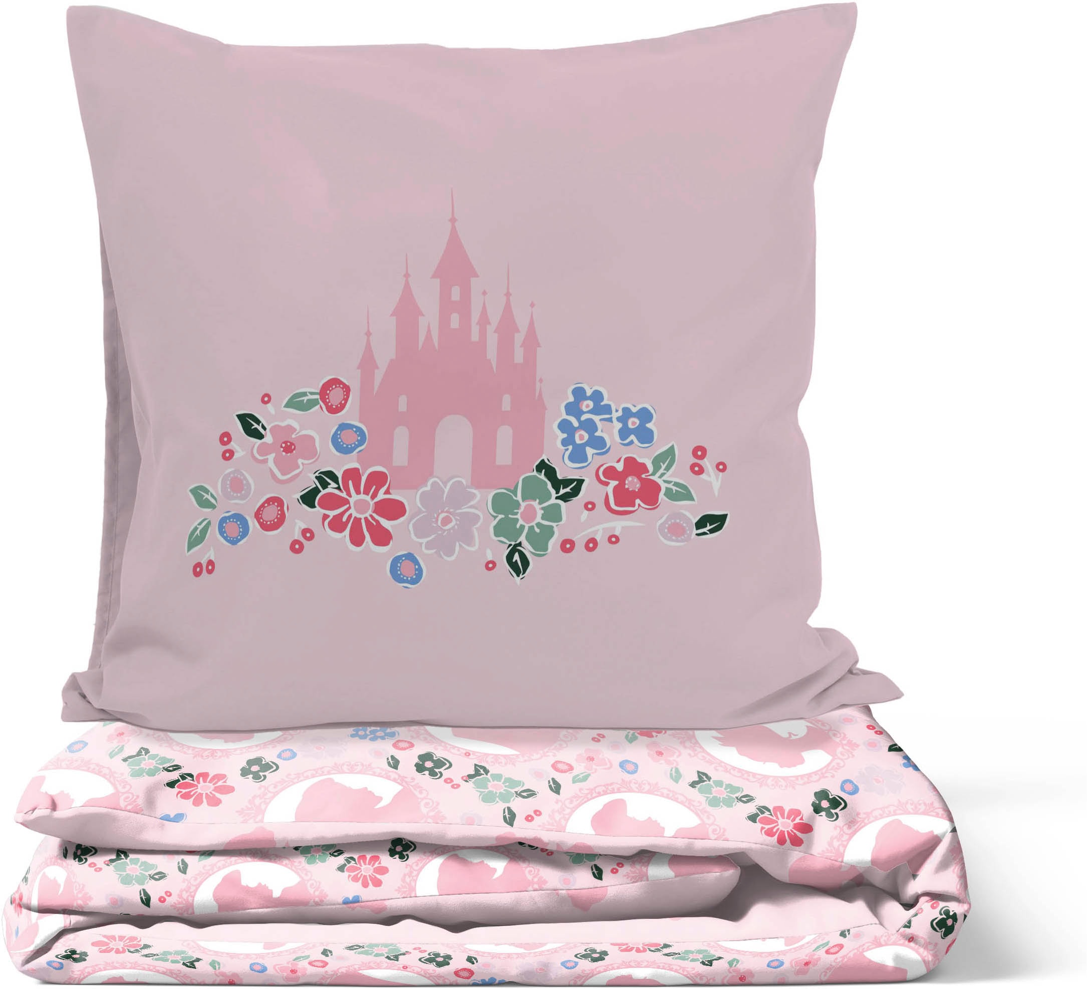 Disney Kinderbettwäsche »Disney Princess Pink« 2 100% Baumwolle