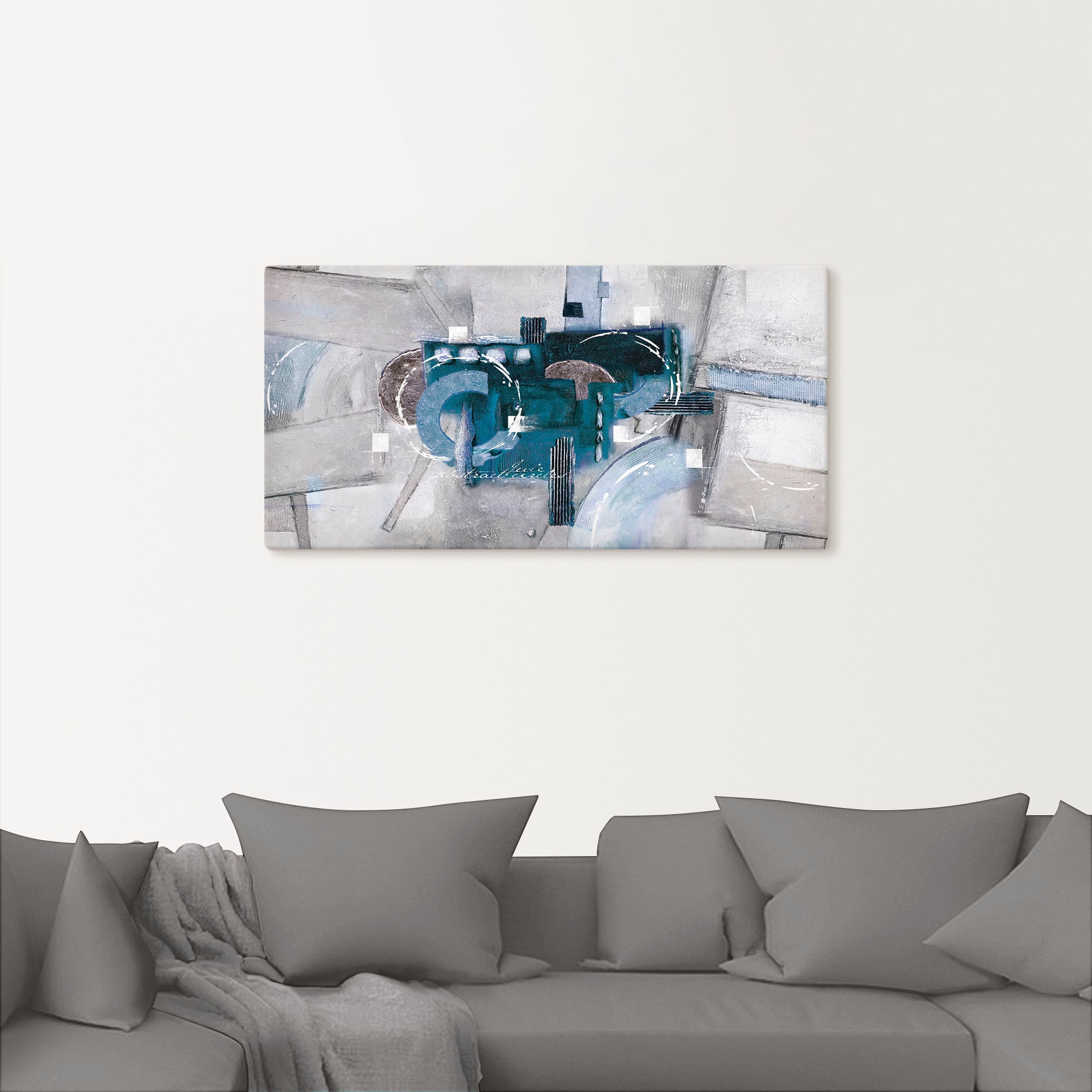 Artland Wandbild »Abstrakte blaue Kreise« Gegenstandslos 1 Stk. tlg. als Alubild, Leinwandbild, Poster in verschied. Größen