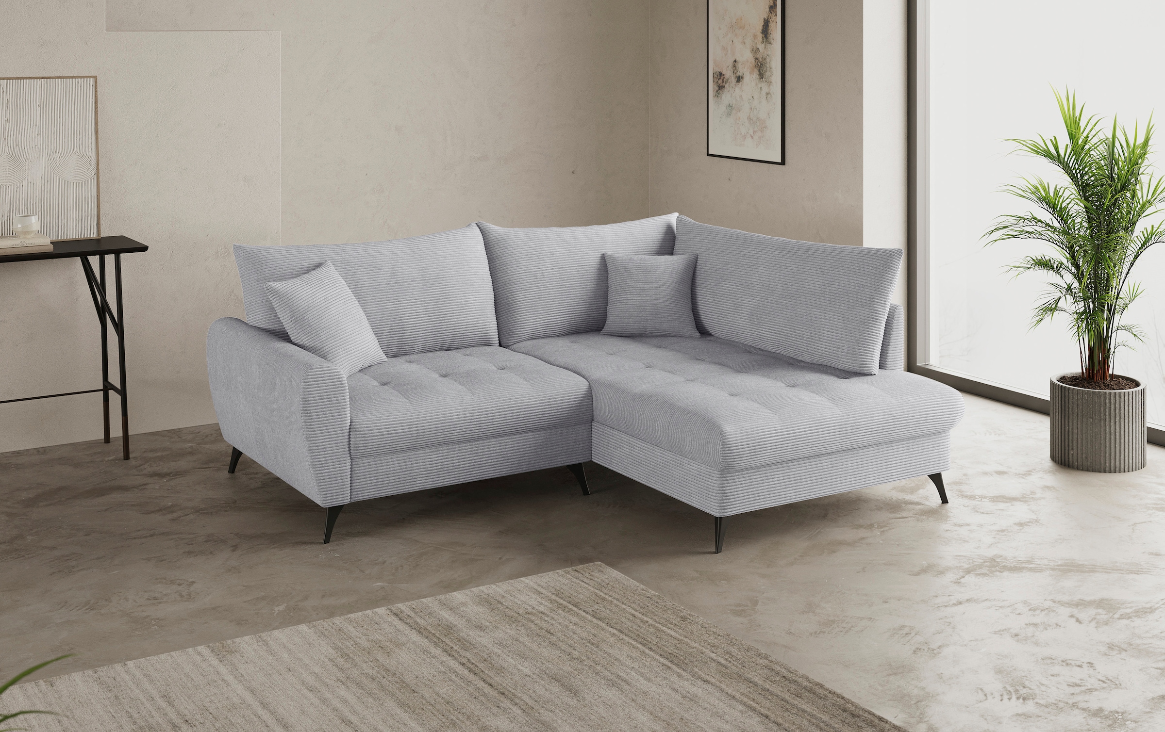 Mr. Couch Ecksofa »Blackburn II L-Form«, Wahlweise mit Kaltschaumpolsterung bis 140 kg belastbar