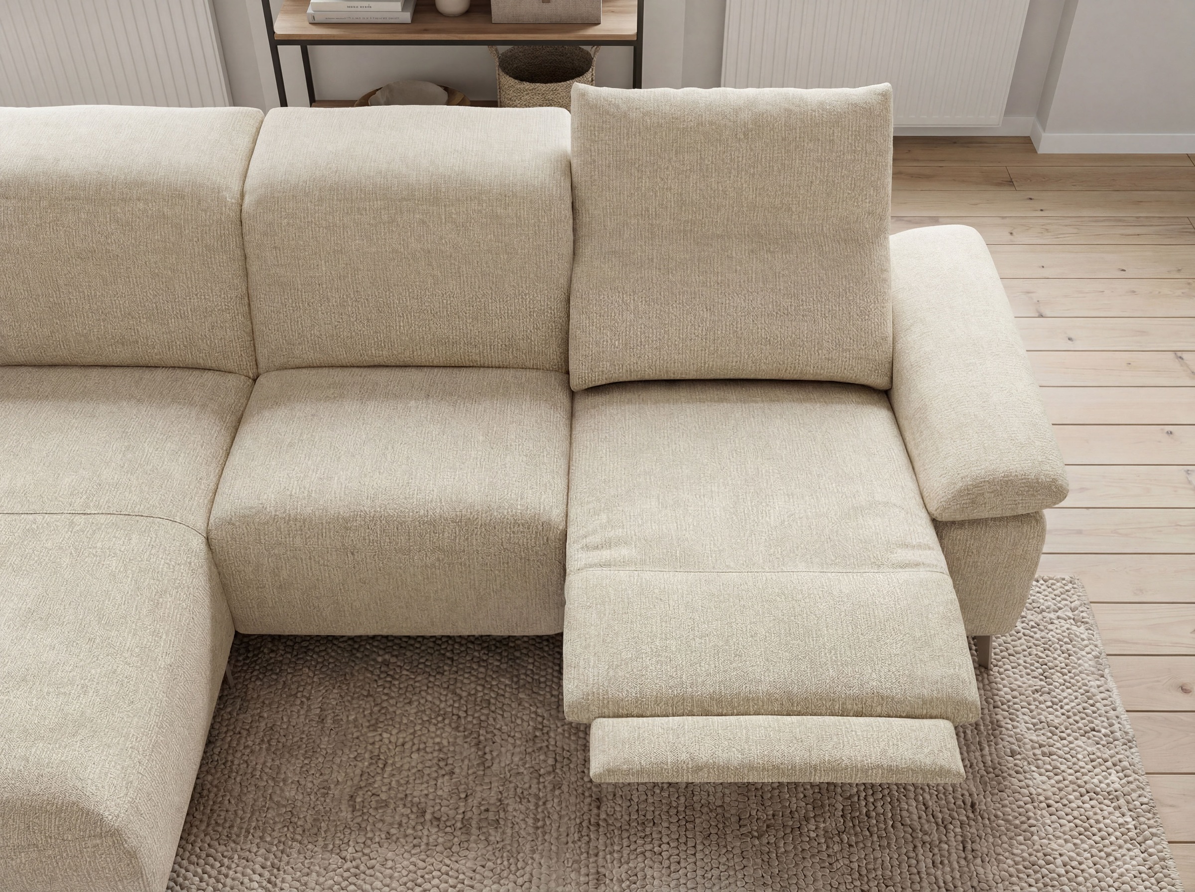 Musterring Ecksofa »MR 370, intelligenter Komfort im modernen Design« Optionale Relaxfunktion, flexible Kopfteile & klappbare Armlehnen