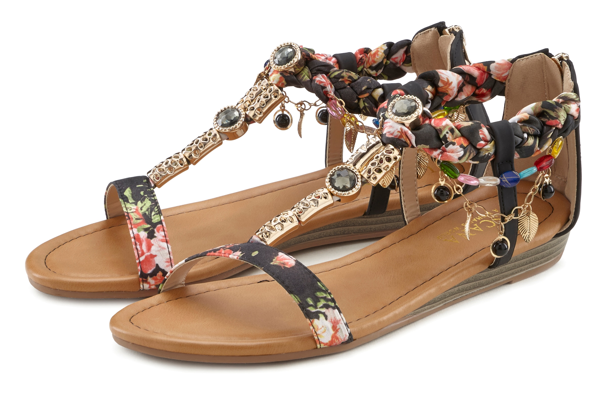 LASCANA Sandale, Sandalette, Sommerschuh im Festival-Look VEGAN