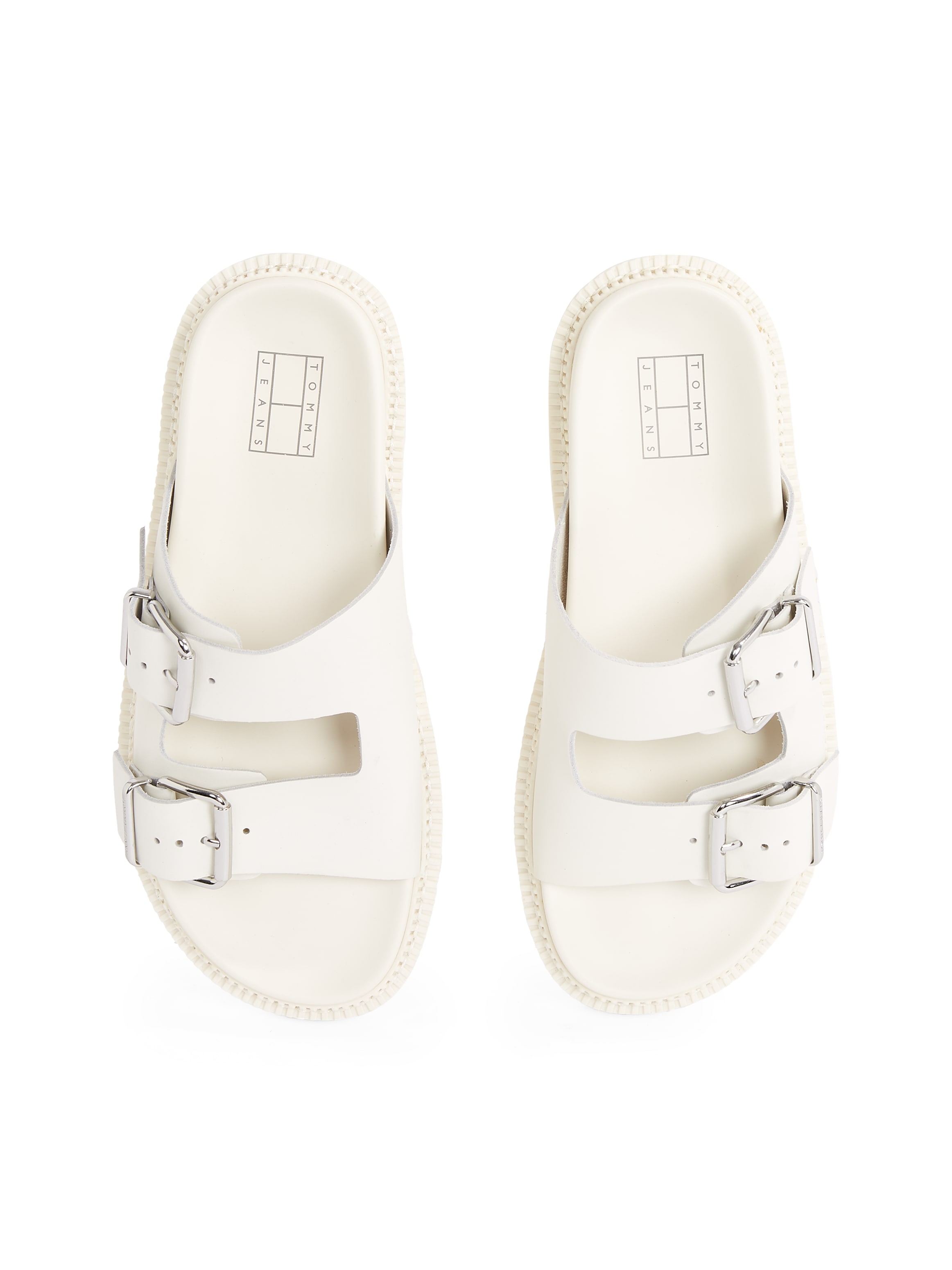 Tommy Jeans Pantolette »TJW DOUBLE STRAP SANDAL«, Plateau, Sommerschuh, Schlüpfschuh mit zwei verstellbaren Schnallen