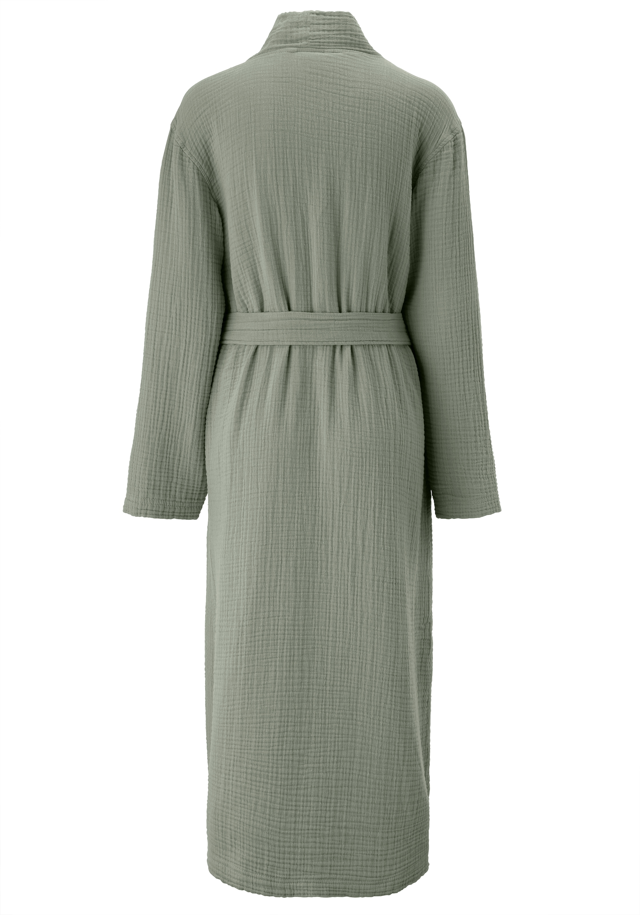 my home Bademantel »Juna Musselin, ideal für Sauna & Spa, Hotelbademantel, Morgenmantel« 1 Stk. modern, leichte Qualität, 100% Baumwolle