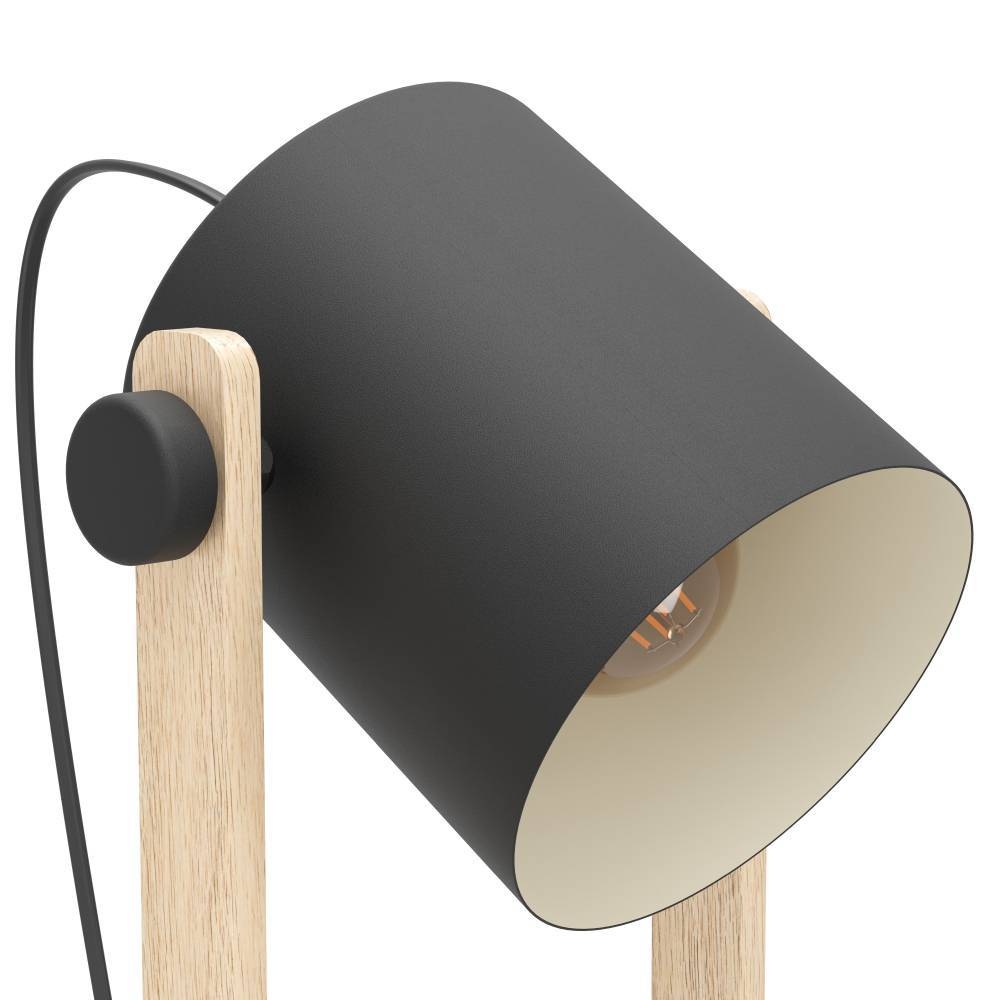 EGLO Stehlampe »HORNWOOD«, 1 flammig, Leuchtmittel E27 | ohne Leuchtmittel, Vintage Tischleuchte, Industrial Design, Retro Nachttischlampe