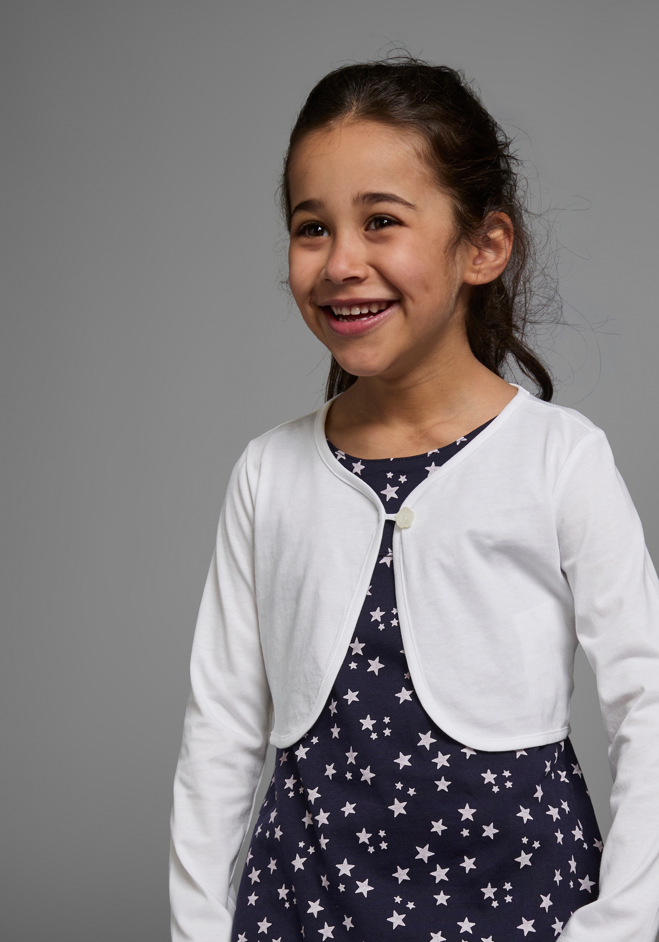 KIDSWORLD Bolero, Kleid & Leggings, (Set), mit Sternchendruck