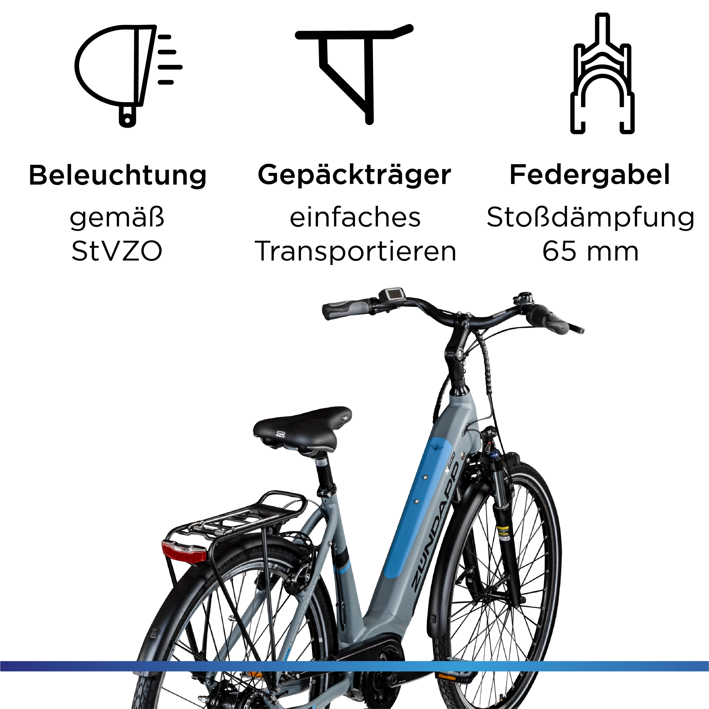 Zündapp »X600 - Bosch Mittelmotor« 7 Gang Shimano Nexus Schaltwerk Nabenschaltung Mittelmotor 250 W Pedelec, Elektrofahrrad für Damen u. Herren