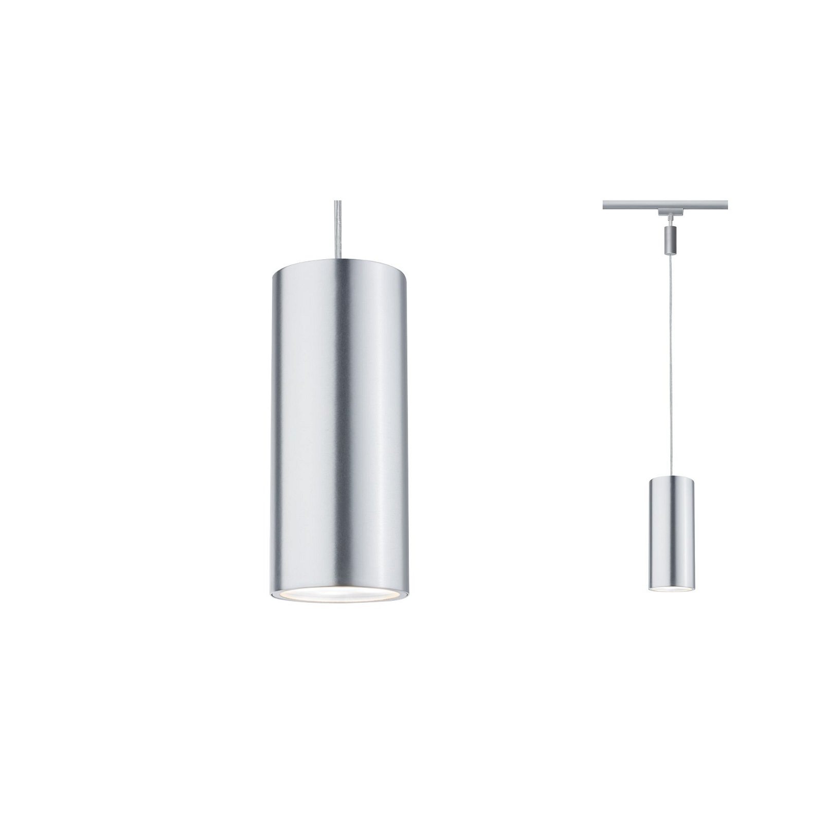 Paulmann Schienensystem-Leuchten »URail Pendel Barrel 370lm 6W 2700K 230V Chrom matt, Alu eloxiert 230V« LED-Modul 1 Stk. Warmweiß