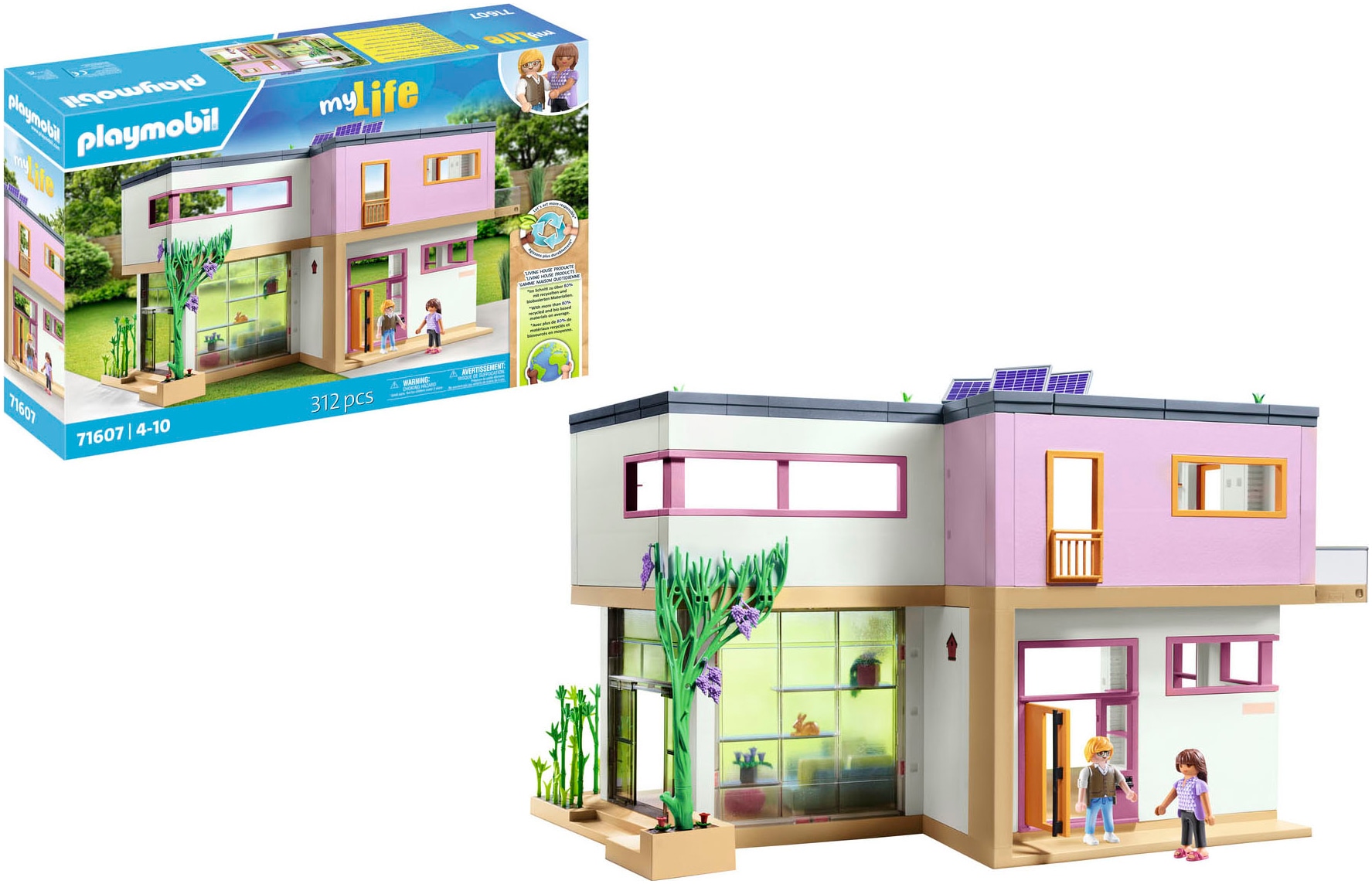 Playmobil® Konstruktions-Spielset »Wohnhaus mit Wintergarten (71607), myLife«, (312 St.), Made in Germany