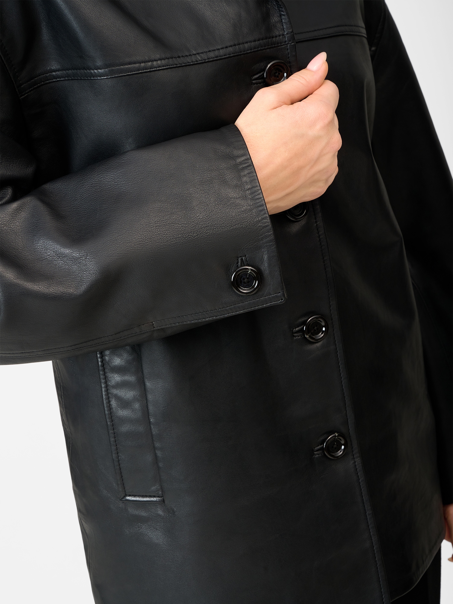 RICANO Lederjacke »Lederjacke Beatrice« ohne Kapuze Handgefertigt aus echtem Leder