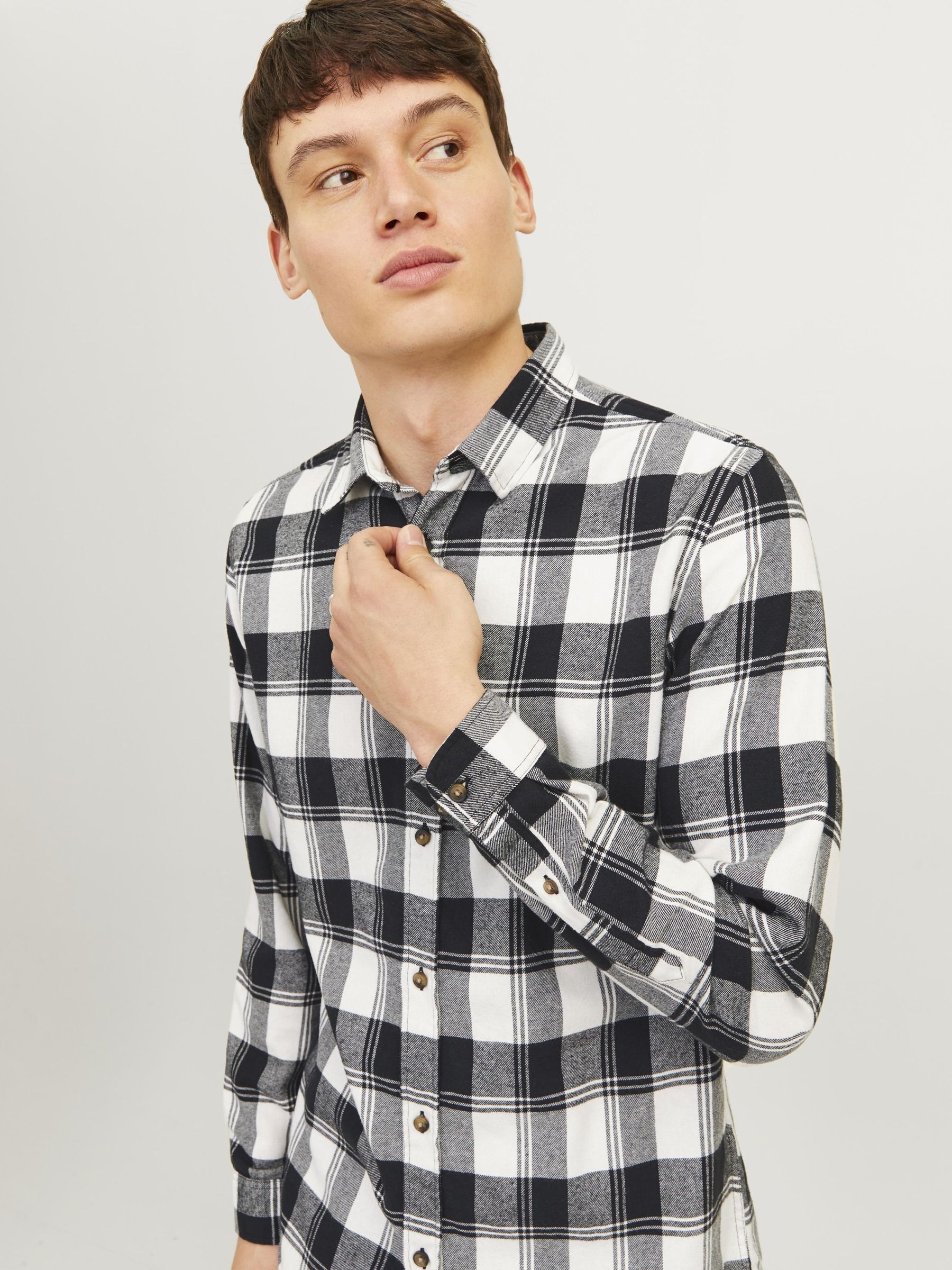 Jack & Jones Langarmhemd »JJJOSHUA FALL BUFFALO SHIRT LS«