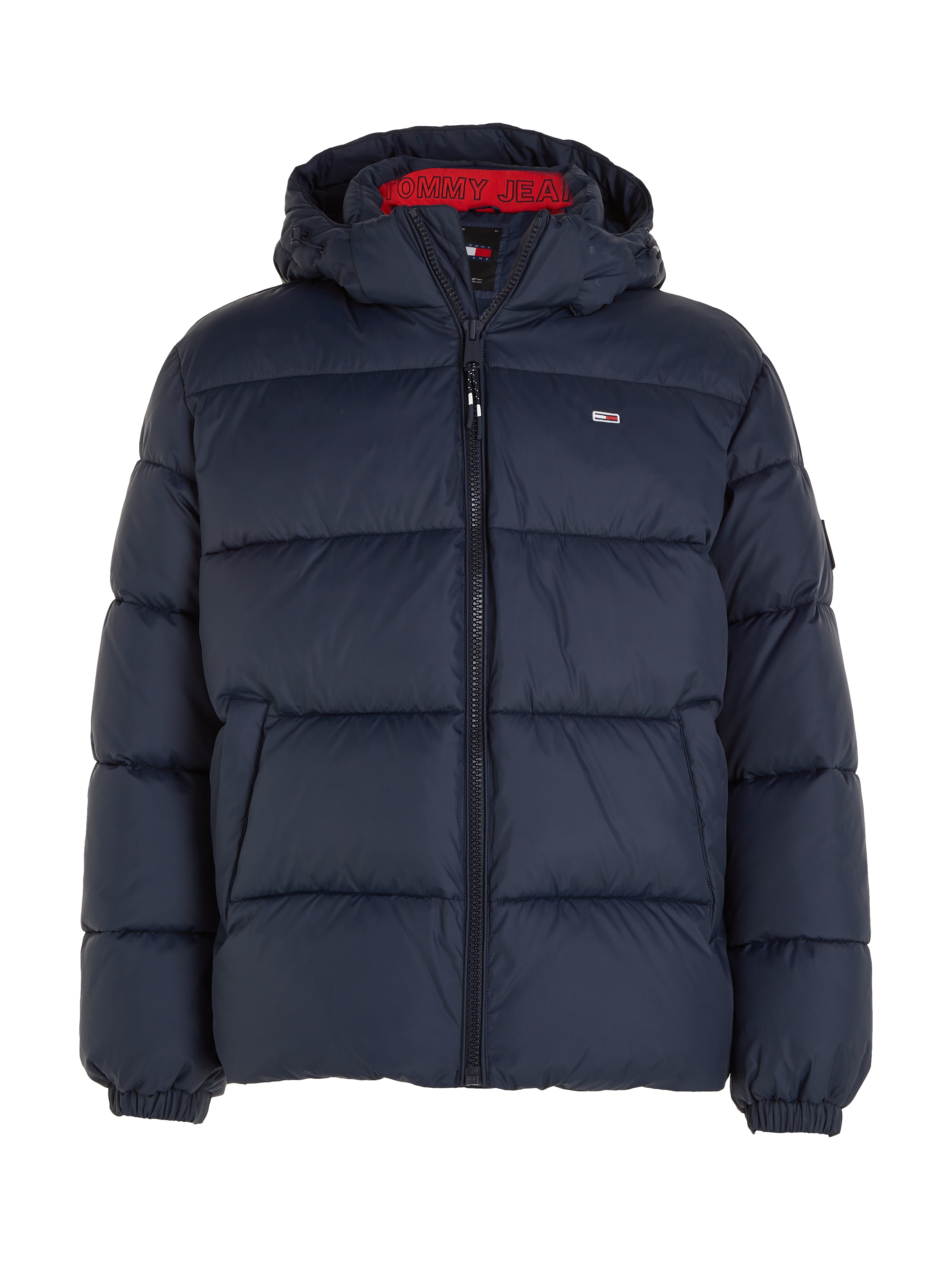 Tommy Jeans Steppjacke »TJM ESSENTIAL PUFFER JACKET«, mit Kapuze, mit Logoschriftzug in der Kapuze