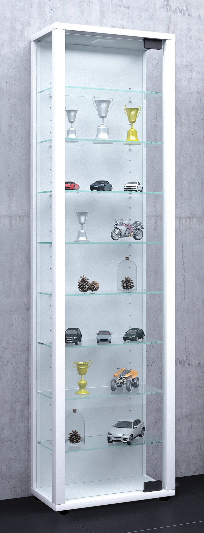 VCM Standvitrine »Holz Glas Stand Vitrine Sammelvitrine Edana Maxi«