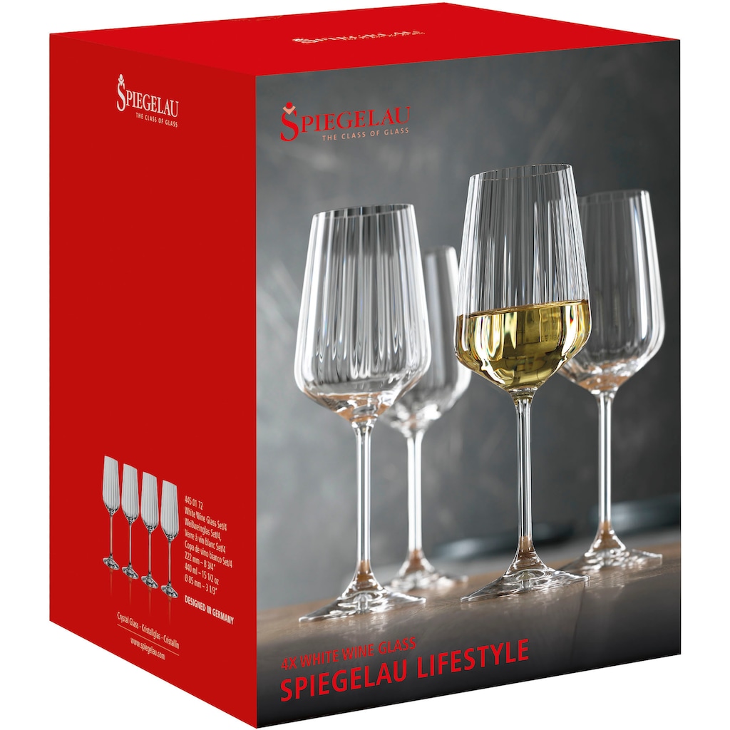 SPIEGELAU Weißweinglas »LifeStyle«, (Set, 4 tlg., Set bestehend aus 4 Gläsern)