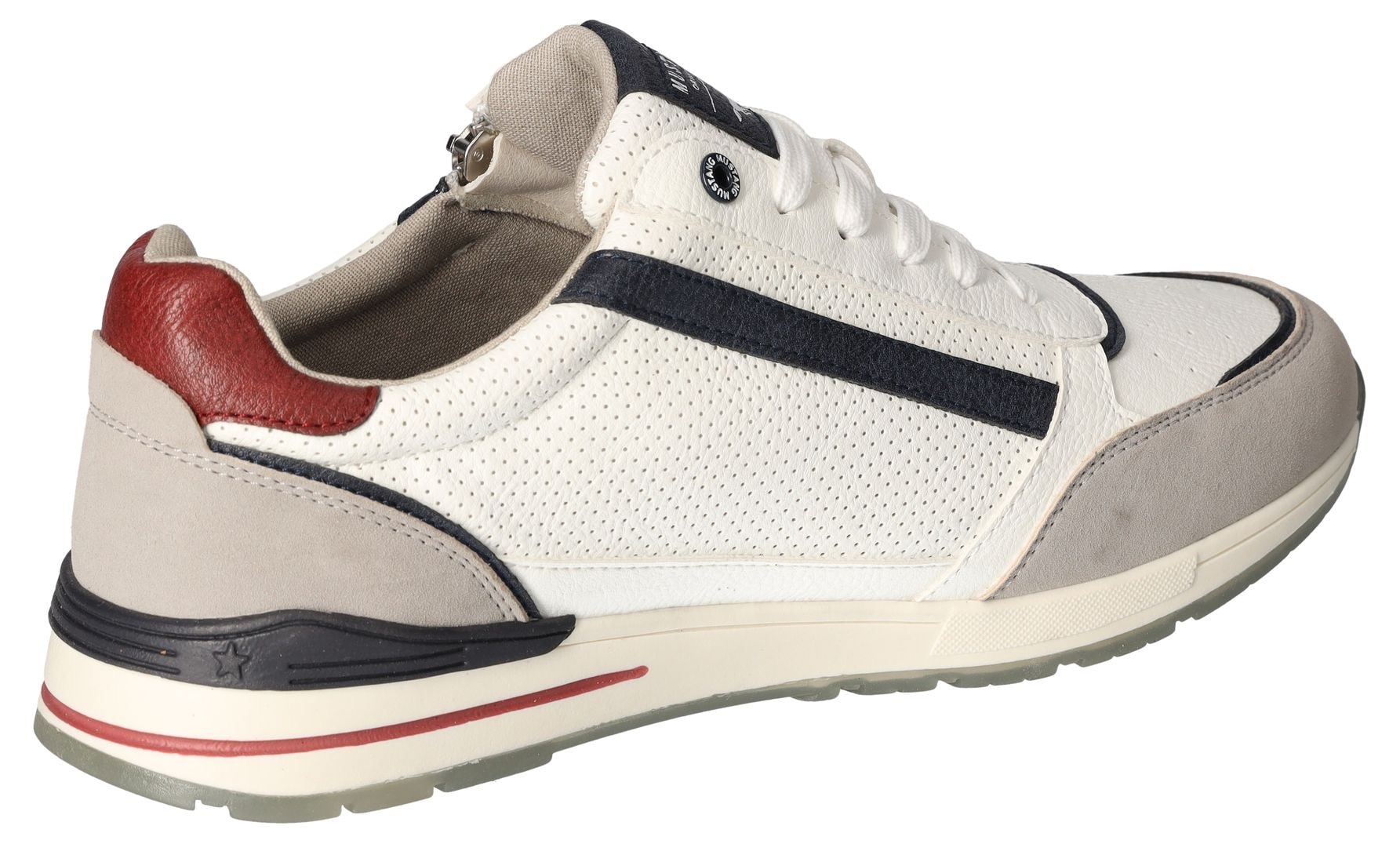 Mustang Shoes Sneaker  mit Außenreißverschluss, Freizeitschuh, Halbschuh, Schnürschuh