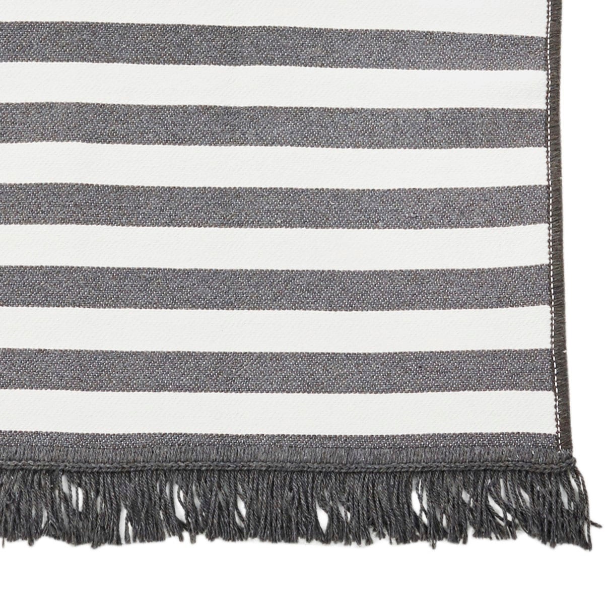 done.® Teppich »OUTSIDE« rechteckig 10 mm Höhe Flachgewebe, gestreift, mit Fransen, In- und Outdoor geeignet