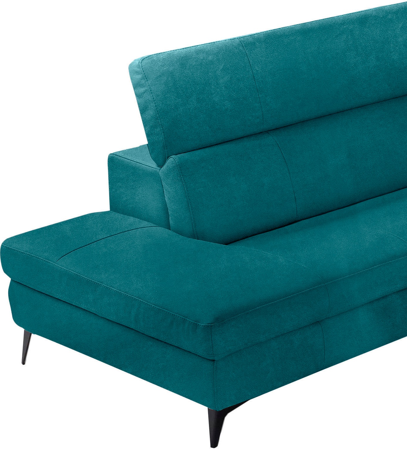 Egoitaliano Ecksofa »Edith, Designsofa mit hohem Sitzkomfort, L-Form«, inkl. elektrischer Relaxfunktion und manuell verstellbaren Kopfteilen