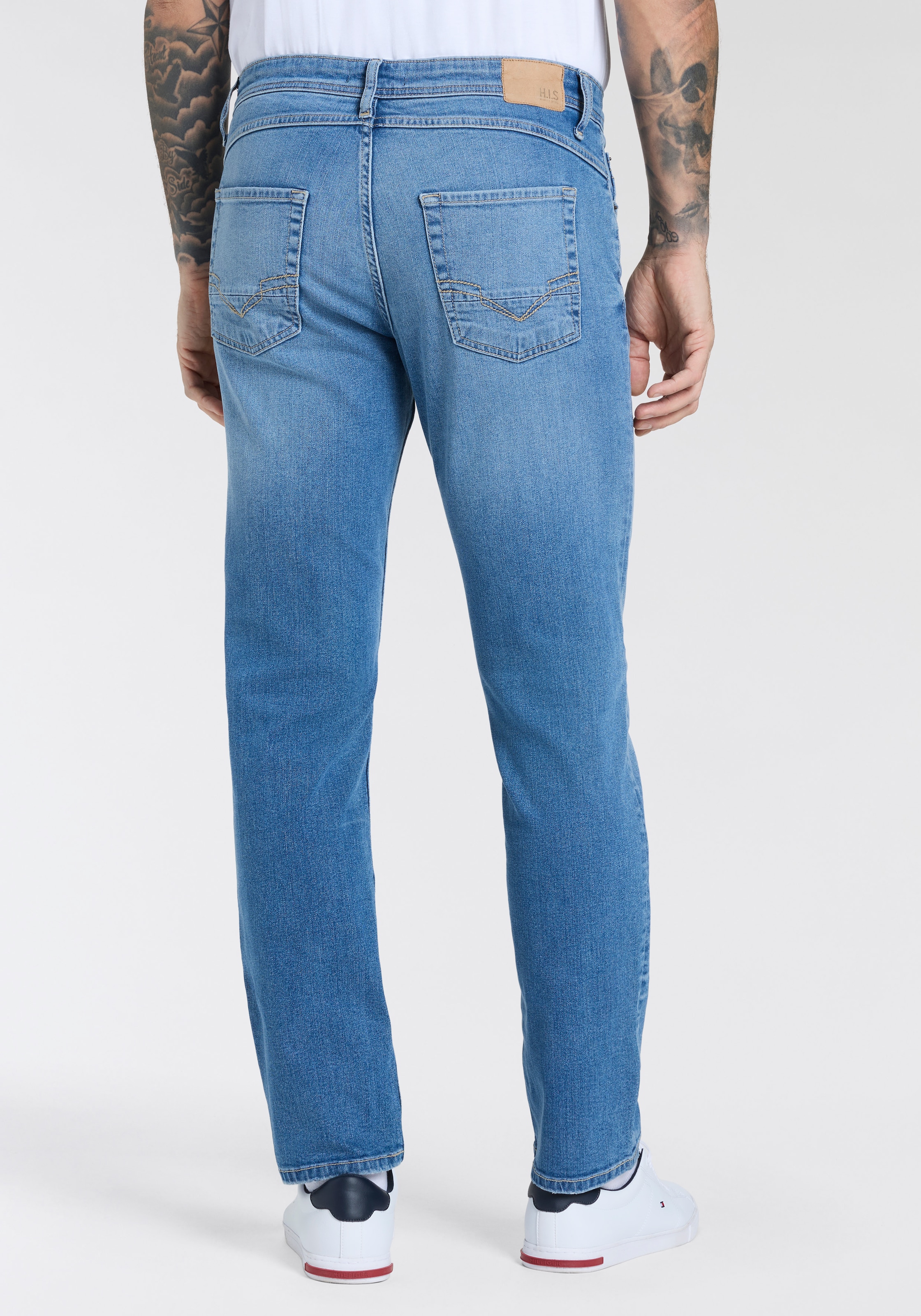 H.I.S Straight-Jeans »NEW DALE«, gerades Bein, mit Used-Effekten, niedrige Leibhöhe