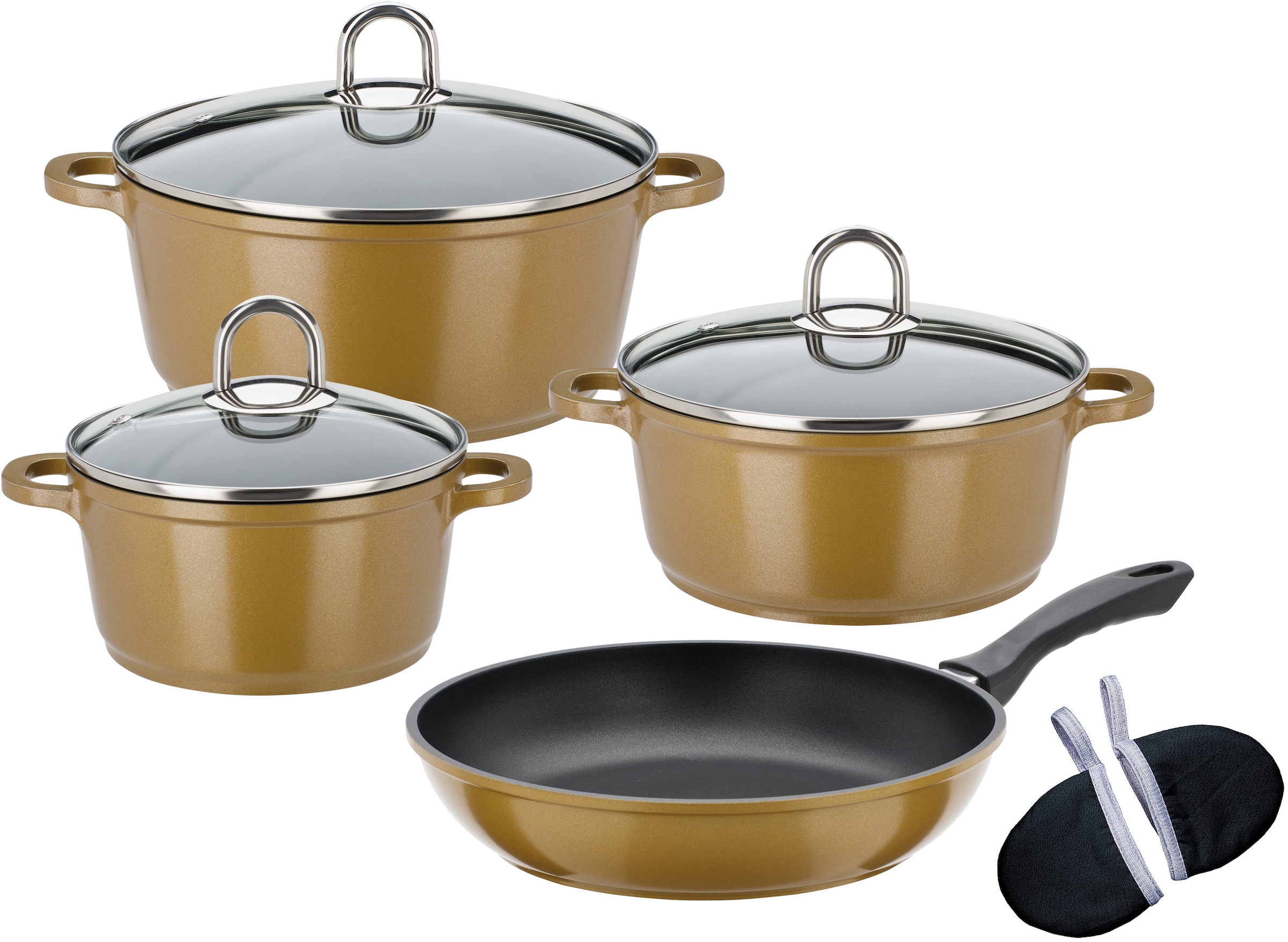 »Gourmet Garantie Jahren Induktion 9 GSW Aluminiumguss, tlg.), (Set, 3 mit Topf-Set Premium Color«, XXL