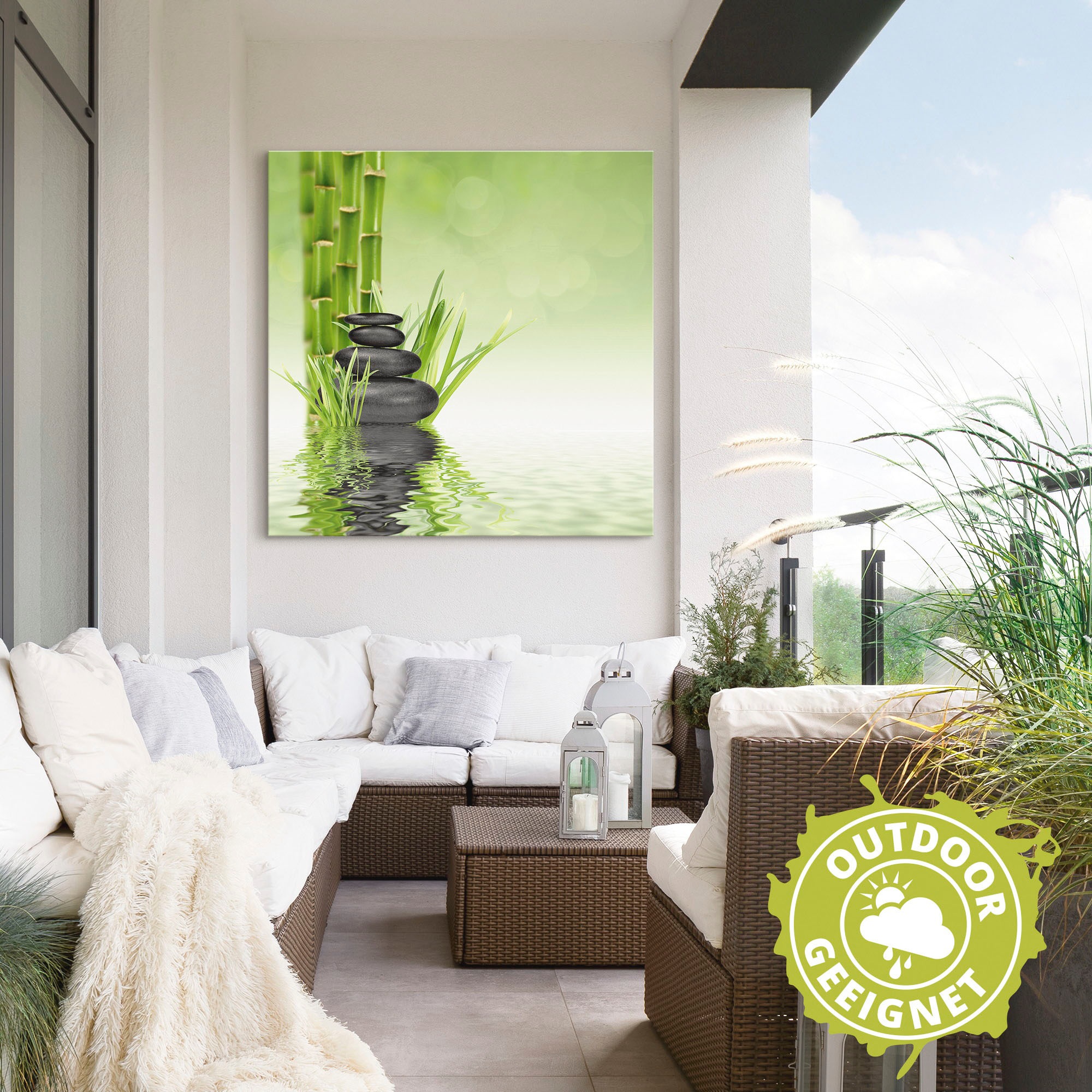 Artland Wandbild »Spa Steine«, Spa, (1 St.), als Alubild, Outdoorbild, Leinwandbild, Poster, Wandaufkleber