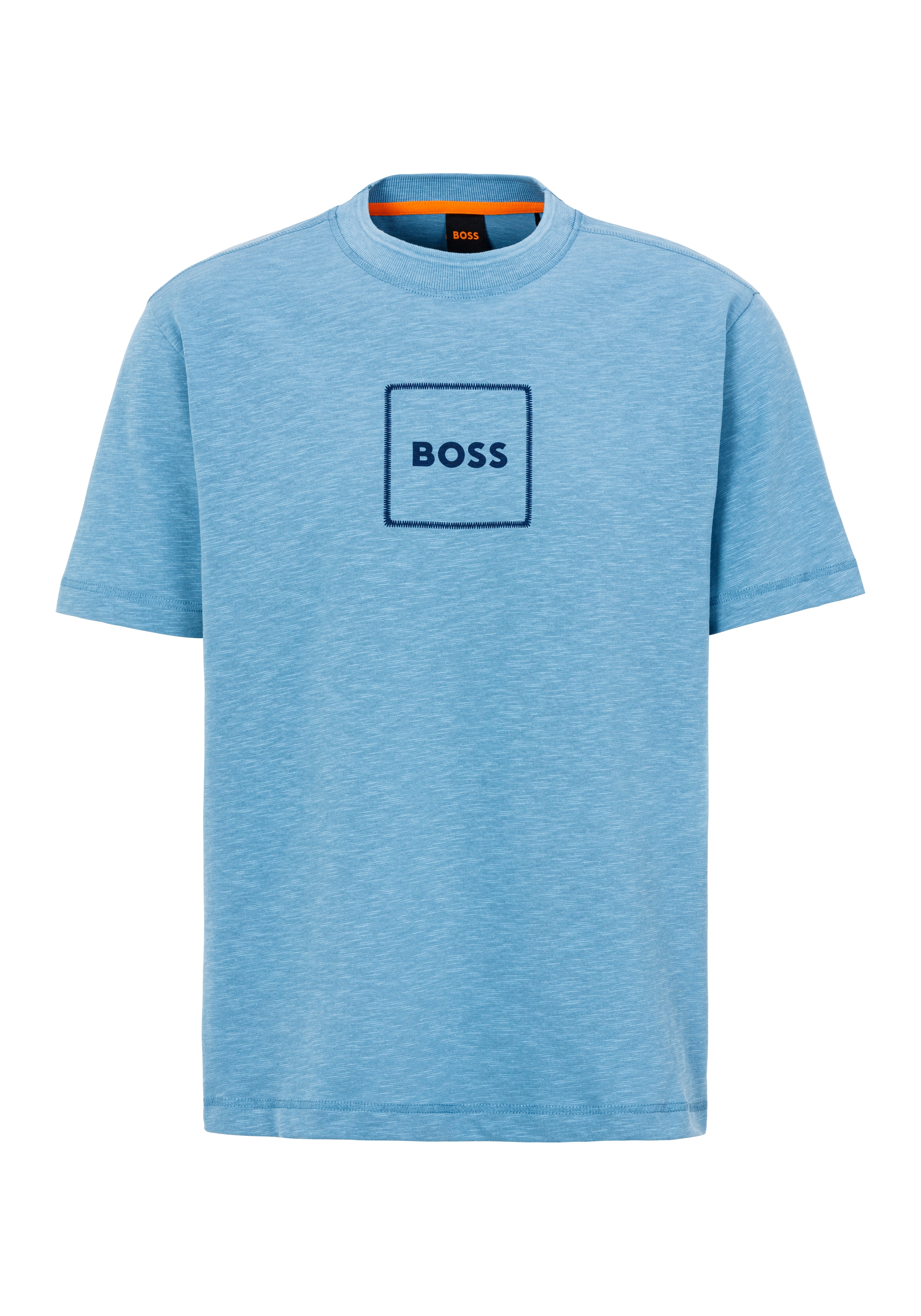 BOSS ORANGE T-Shirt »Te linenlogo«, mit BOSS Schriftzug