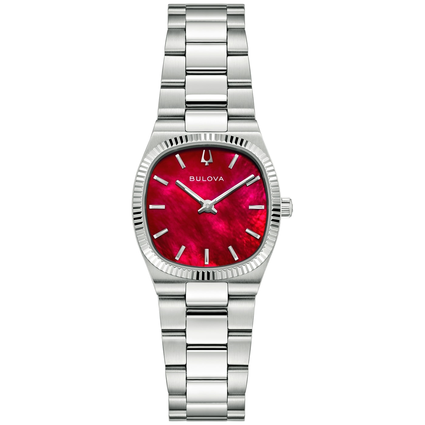Bulova Quarzuhr »Super Seville« Armbanduhr, Damenuhr, Edelstahlarmband, analog