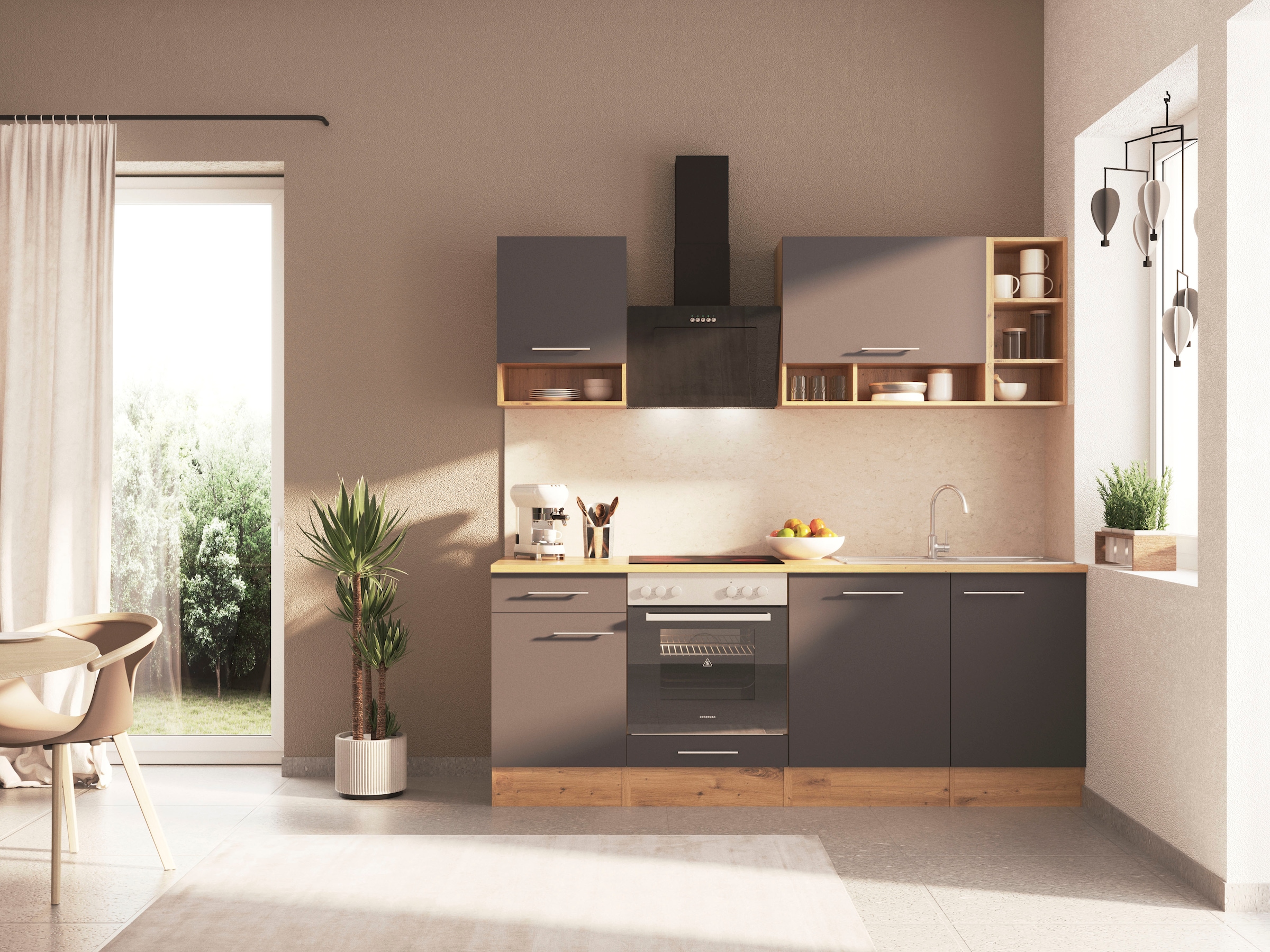 RESPEKTA Küche »Hilde« Breite 220 cm, wechselseitig aufbaubar, exkl. Konfiguration für OTTO