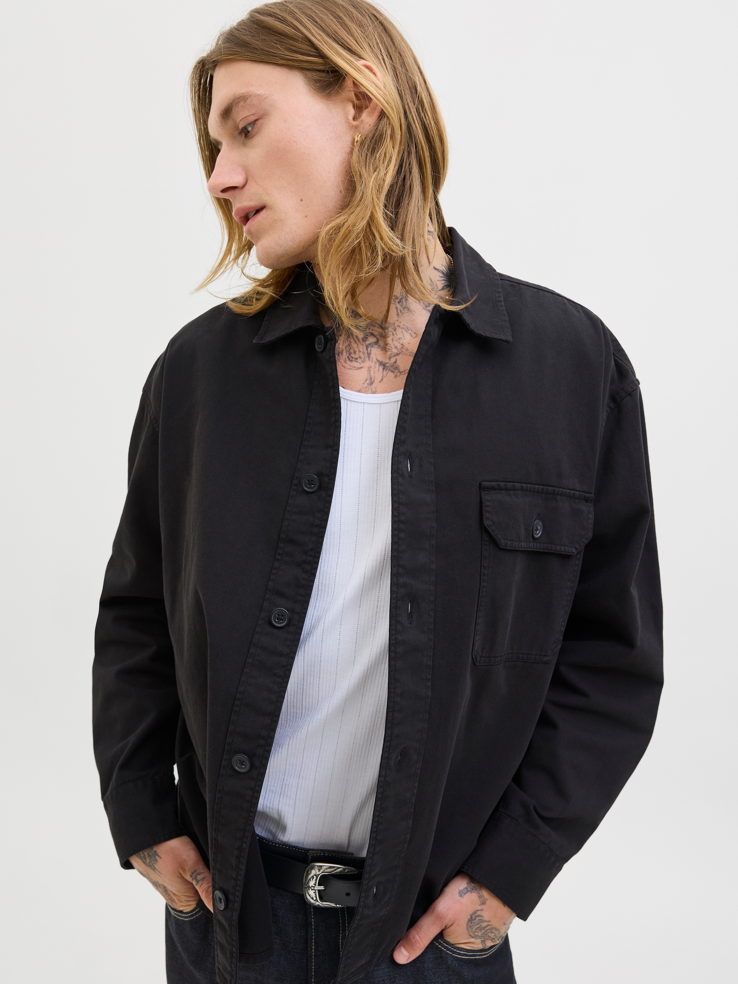 Jack & Jones Langarmhemd »JJEDOVER OVERSHIRT LS SN«