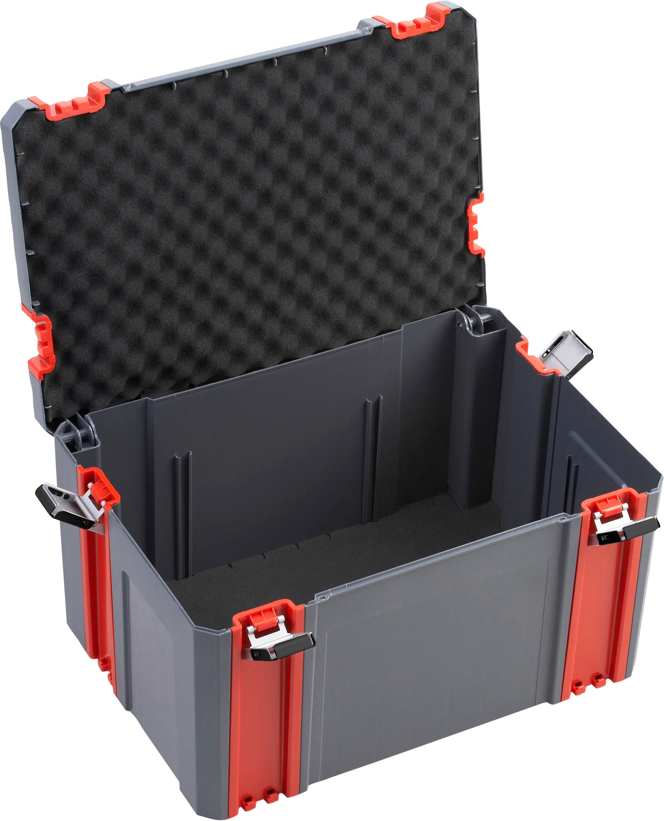 Connex Stapelbox »Größe L - 34 Liter Volumen - Individuell erweiterbares System«, 80 kg Tragfähigkeit- Stapelbar - robustem Kunststoff