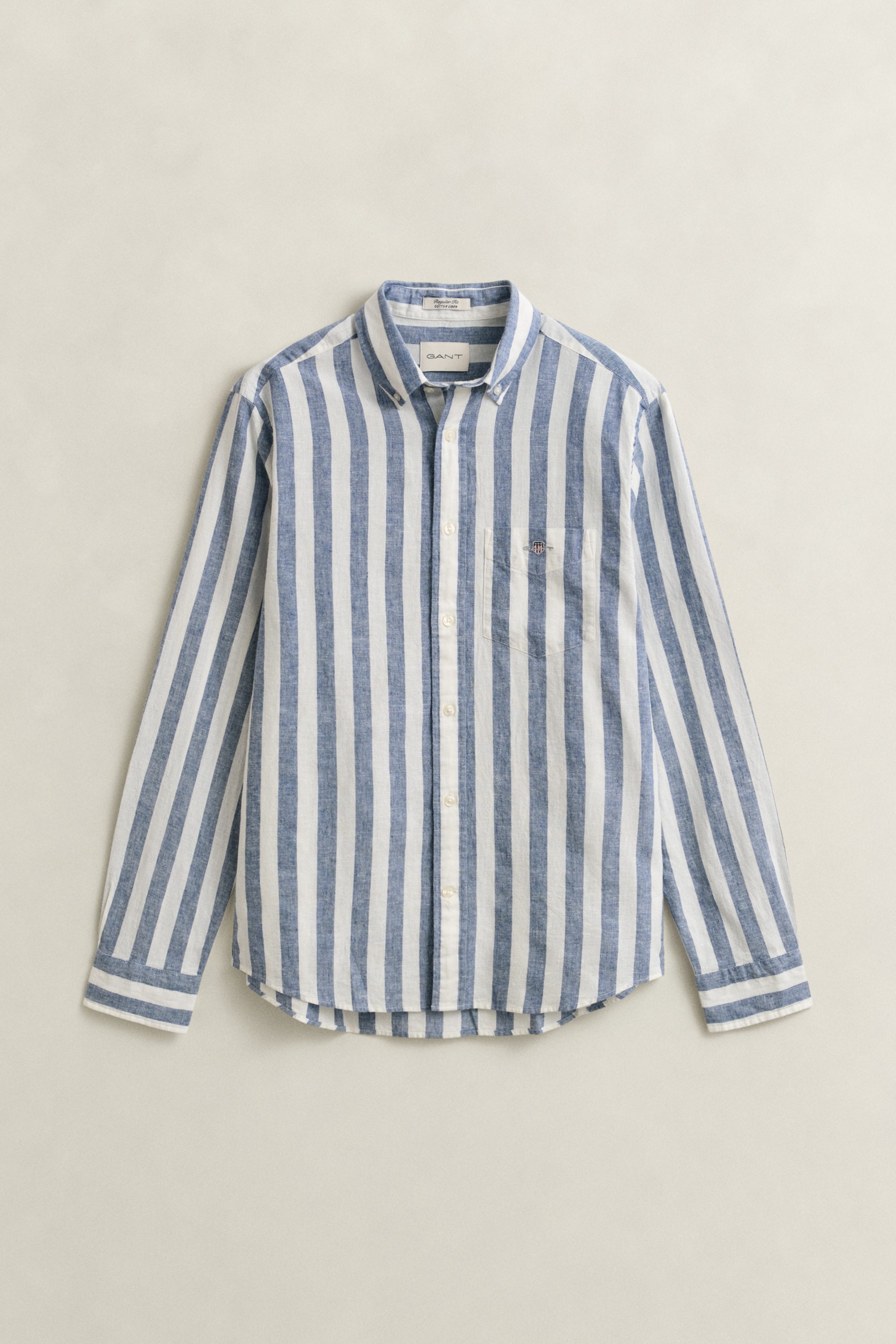 Gant Langarmhemd »REGULAR COTTON LINEN STRIPE« Button-down-Kragen