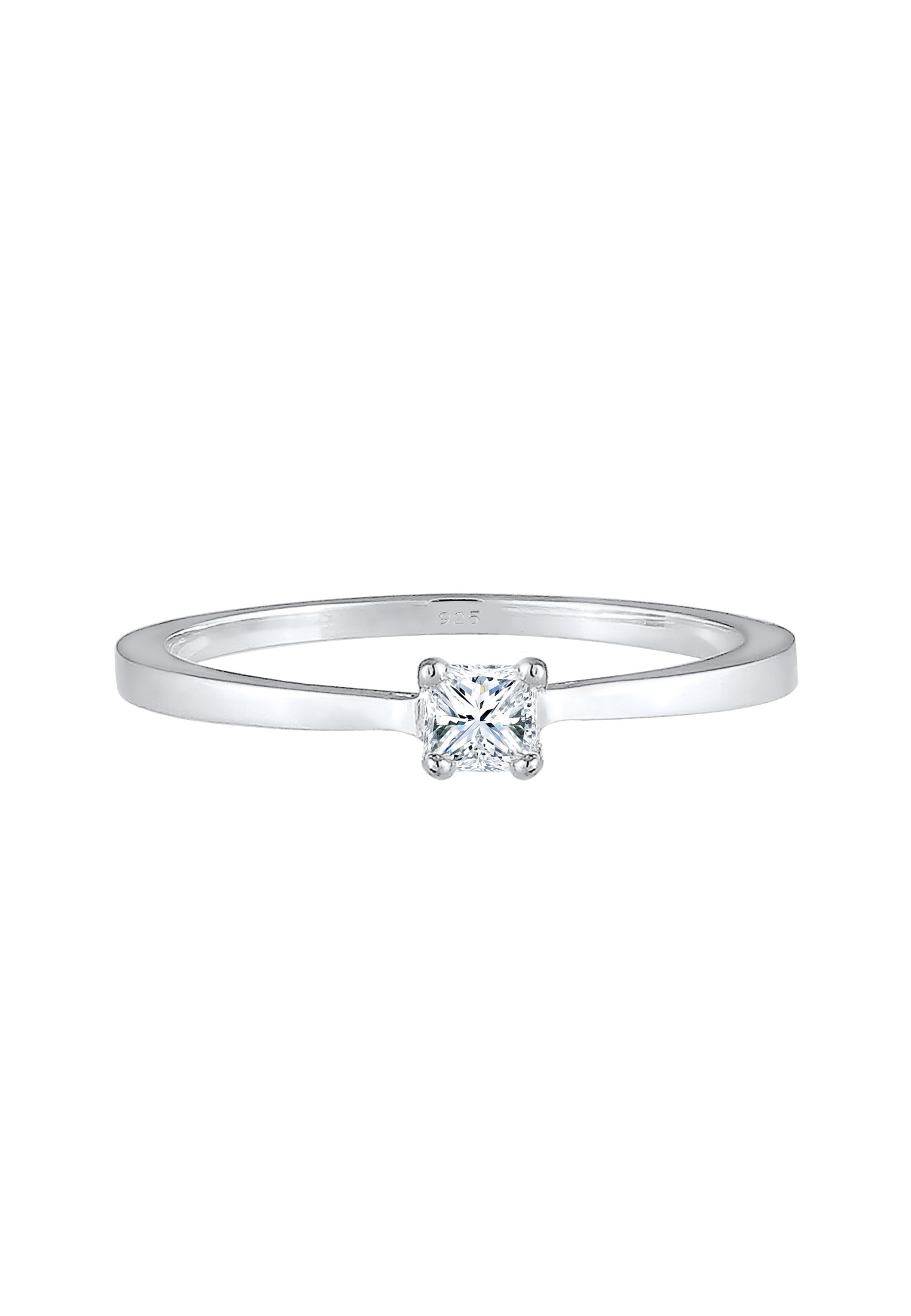 Elli DIAMONDS Trauring »Ring Diamant 0.1 ct. Solitär Verlobung 925 Silber«