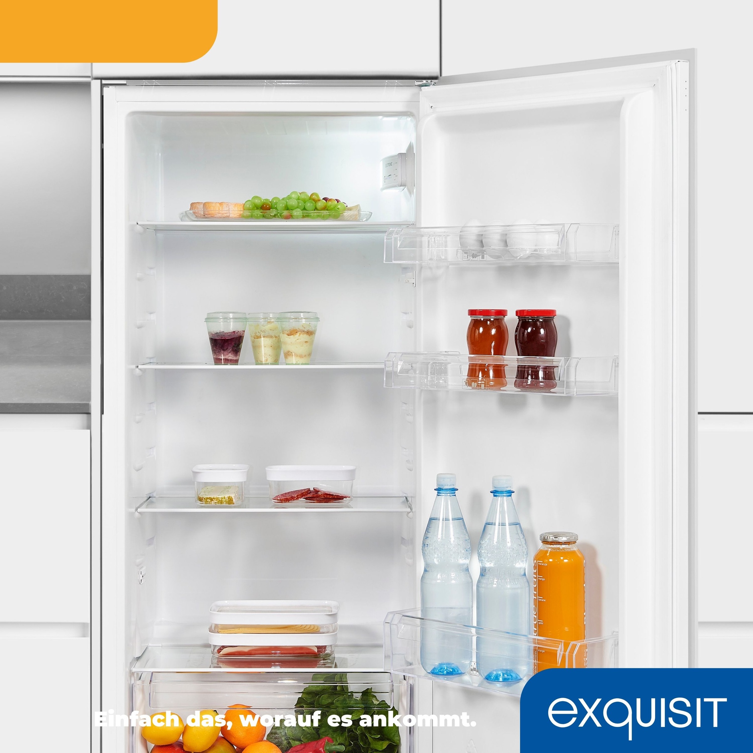 exquisit Einbaukühlschrank »EKS201-V-E-O040E«, Tür Alarm