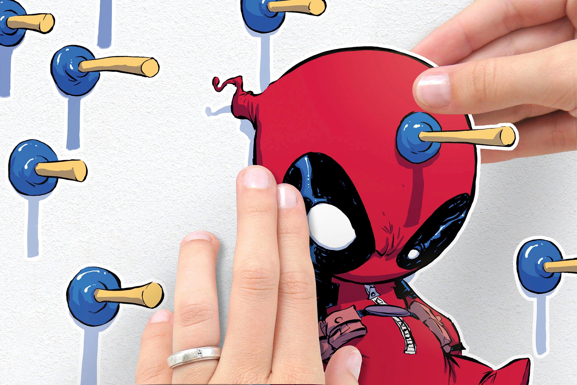 Komar Wandtattoo »Deadpool Shootout - Größe 50 x 70 cm«, (19 St.), selbstklebend, Wandsticker, Kinderzimmer