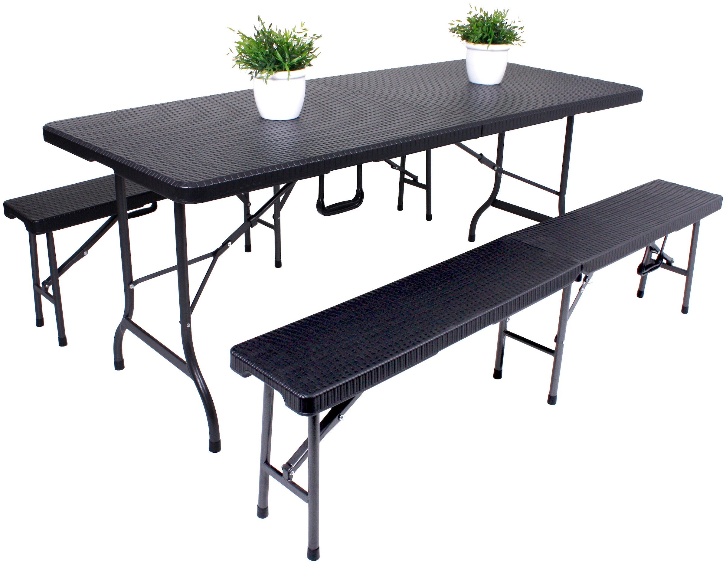 Bänke, Pleasure Kunststoff Tisch, bei 3-tlg., »Ventana«, Garden Bierzeltgarnitur 2