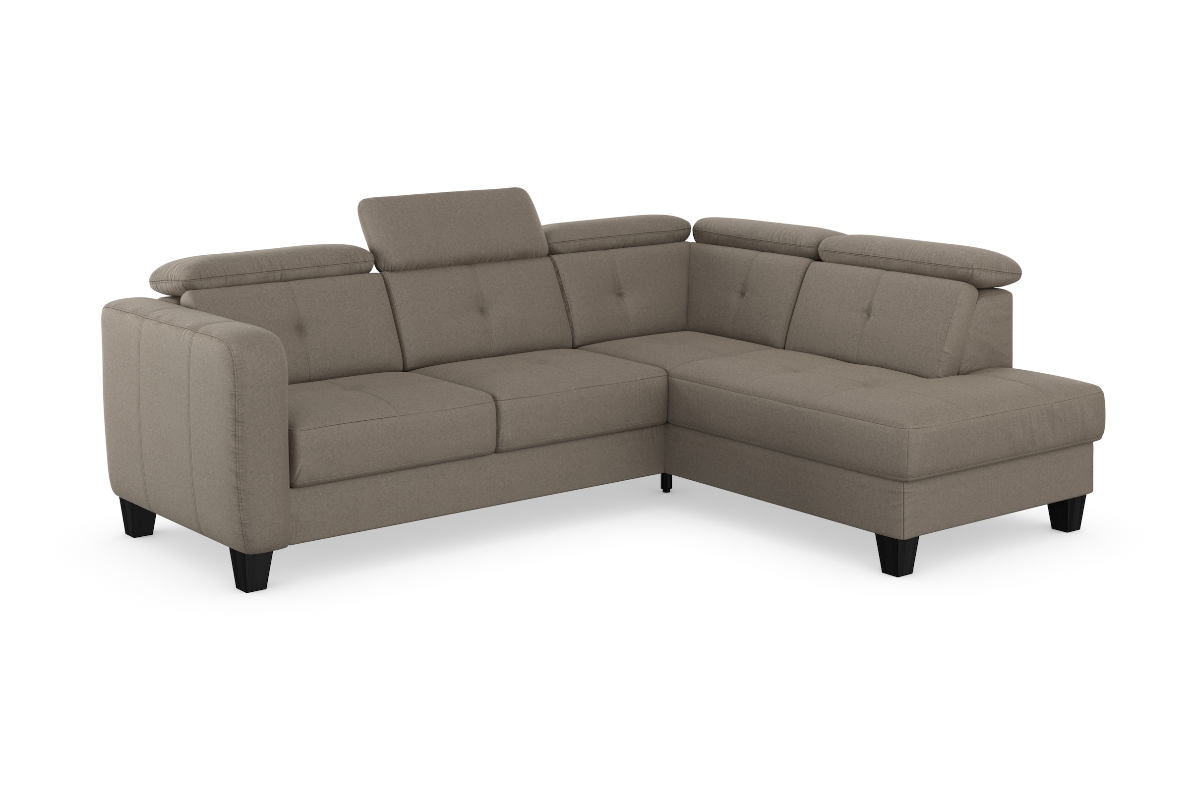 sit&more Ecksofa »Belluci L-Form«, inklusive Federkern, wahlweise mit Bettfunktion und Bettkasten