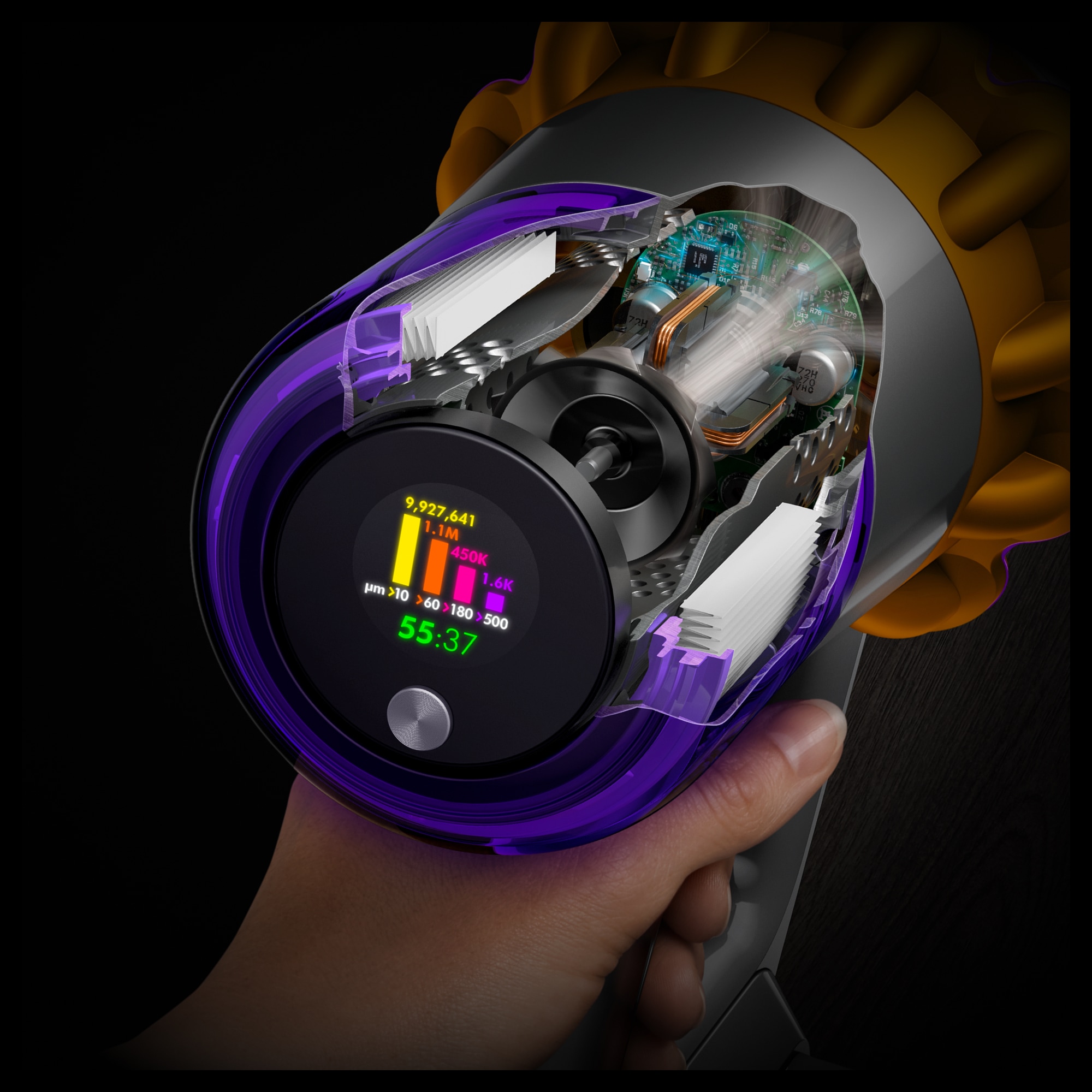 DYSON Akku-Hand-und Stielstaubsauger »Dyson V15 Detect Absolute« Max. Saugkraft: Entfernt selbst tiefsitzenden Schmutz auf allen Böden.
