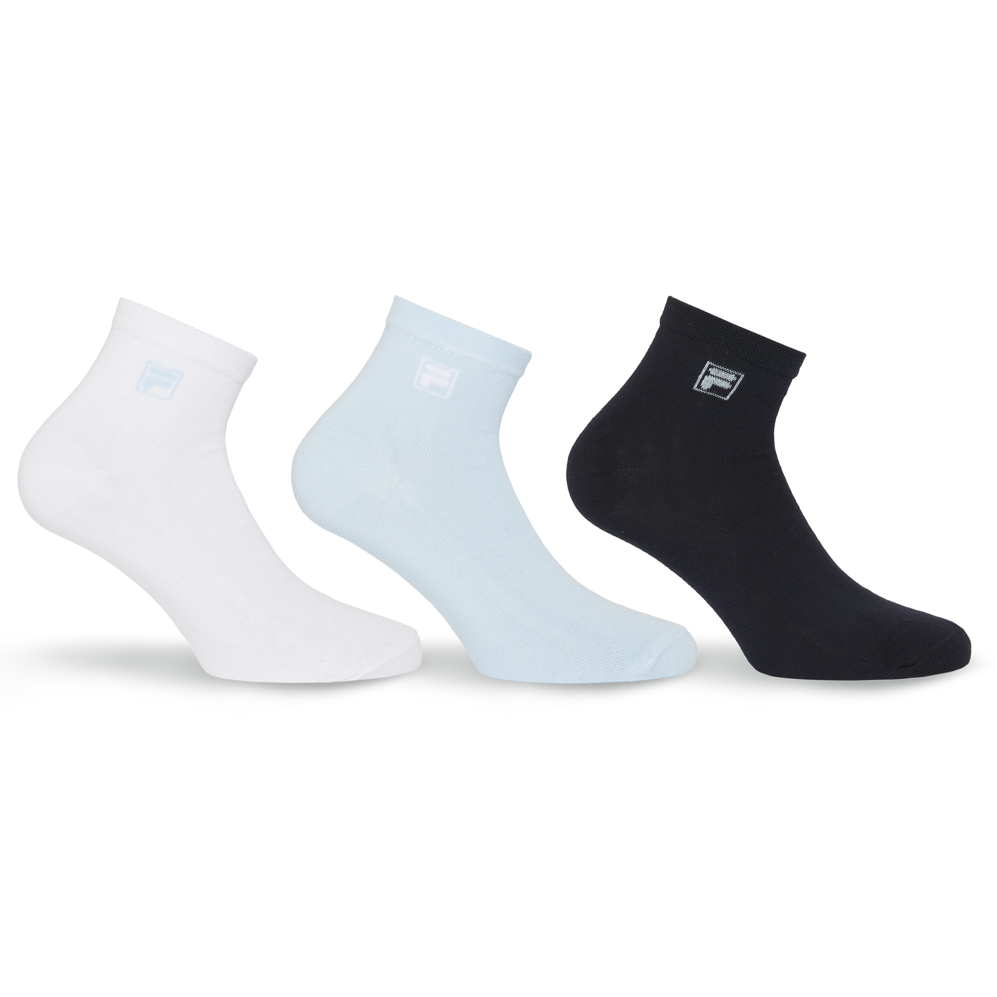 Fila Kurzsocken »UNISEX QUARTER PLAIN SOCKS« 3 Stk. tlg. mit eingestrickem Logo