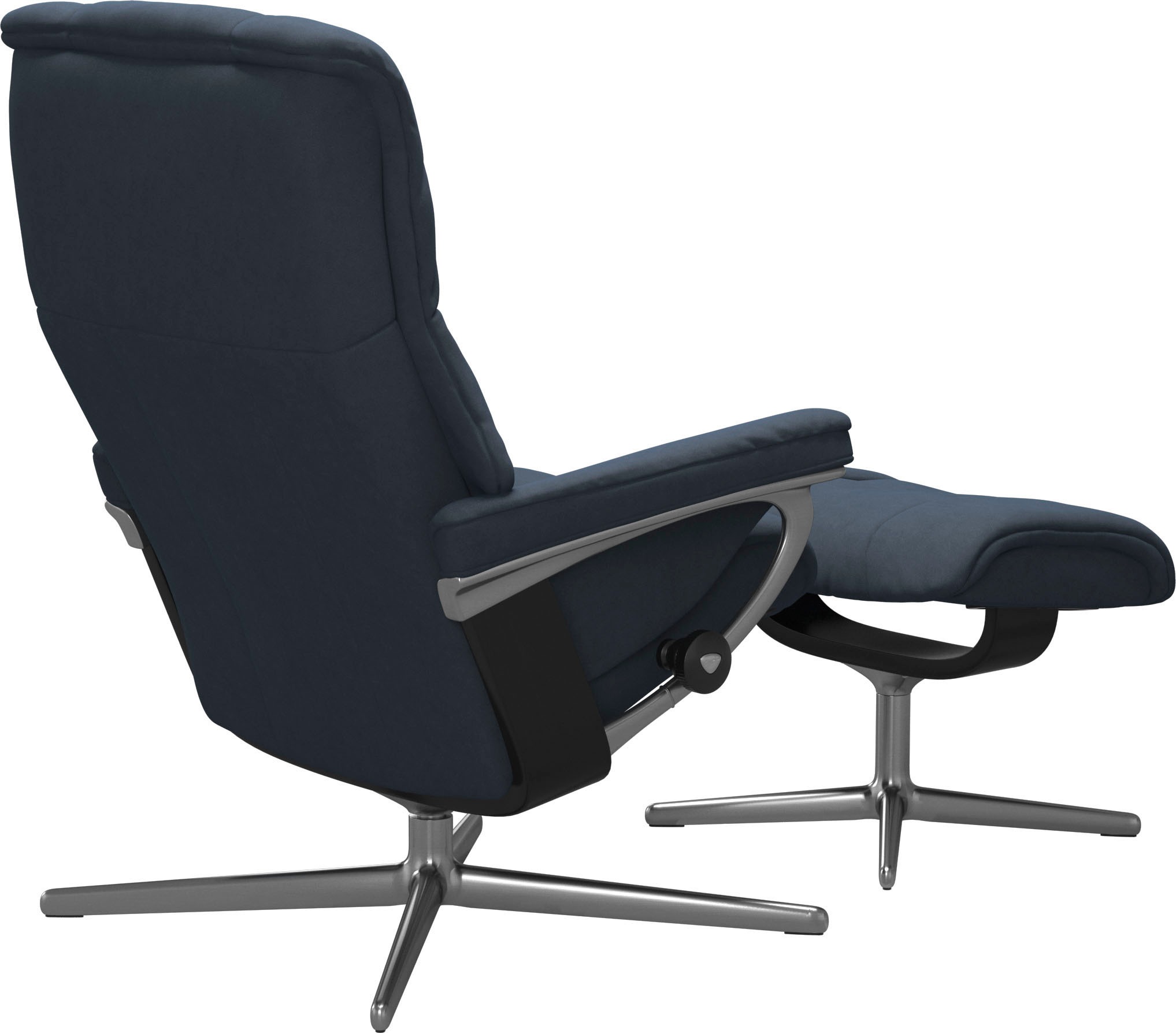Stressless® »Mayfair« Set, Relaxsessel mit Hocker,  mit Hocker, mit Cross Base, Größe S, M & L, Holzakzent Schwarz