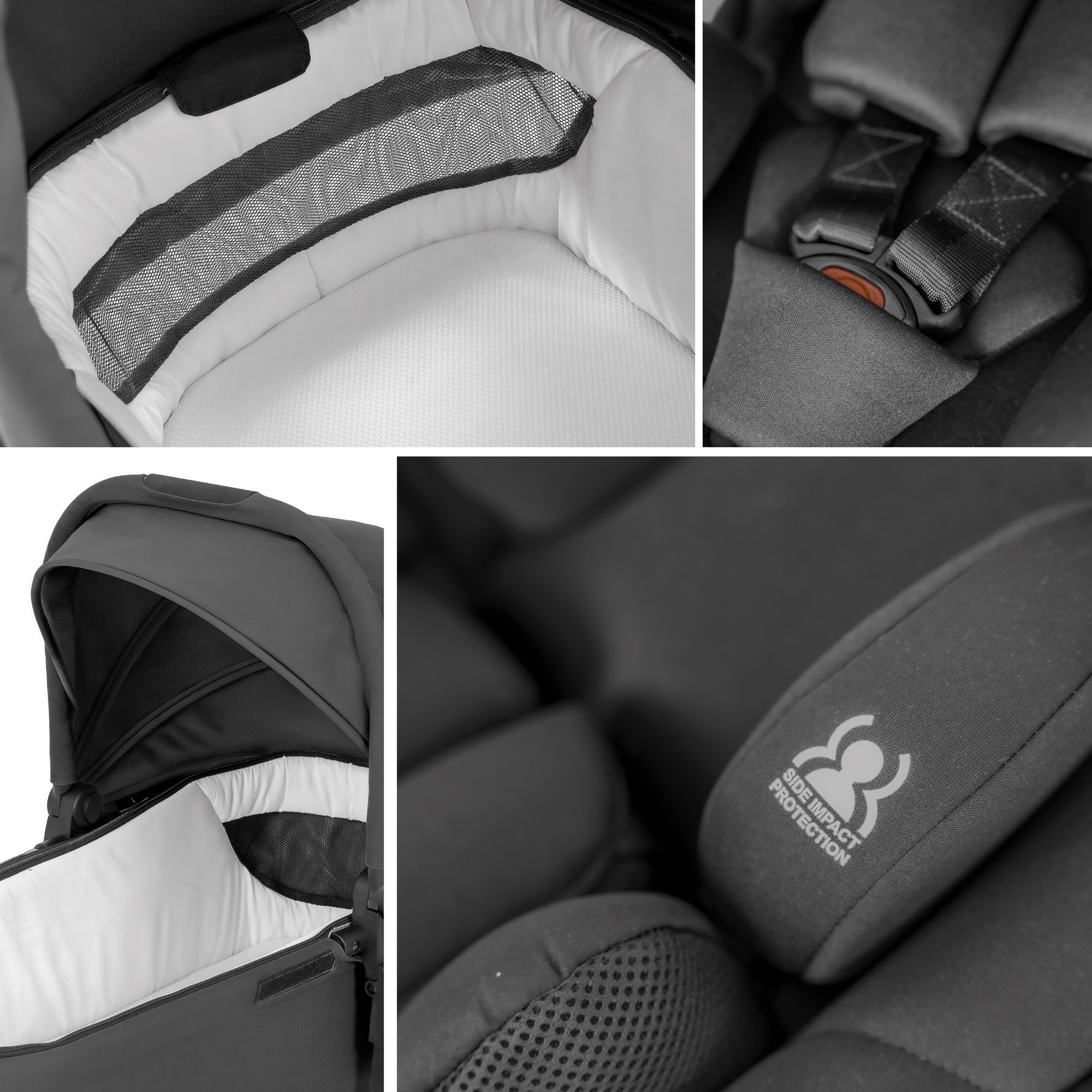 BabyGo Kombi-Kinderwagen »Evolution« 22 kg mit Babywanne, Babyschale, Wickeltasche und Sportsitz