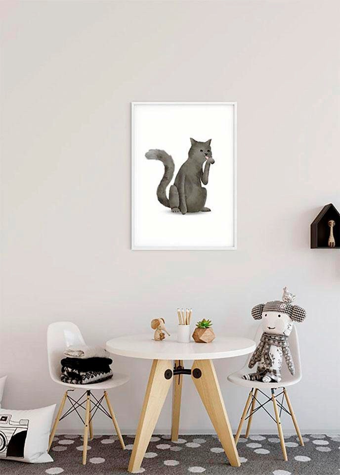 Komar Bild »Cute Animal Cat« Tiere 1 Stk. tlg. Wandbild zur Dekoration - ohne Rahmen