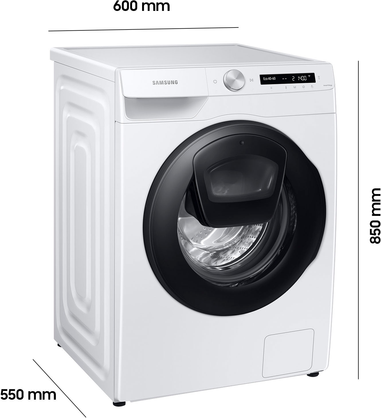 Samsung Waschmaschine WW5500T »WW81T554AAW«, 8 kg, 1400 U/min, AddWash™