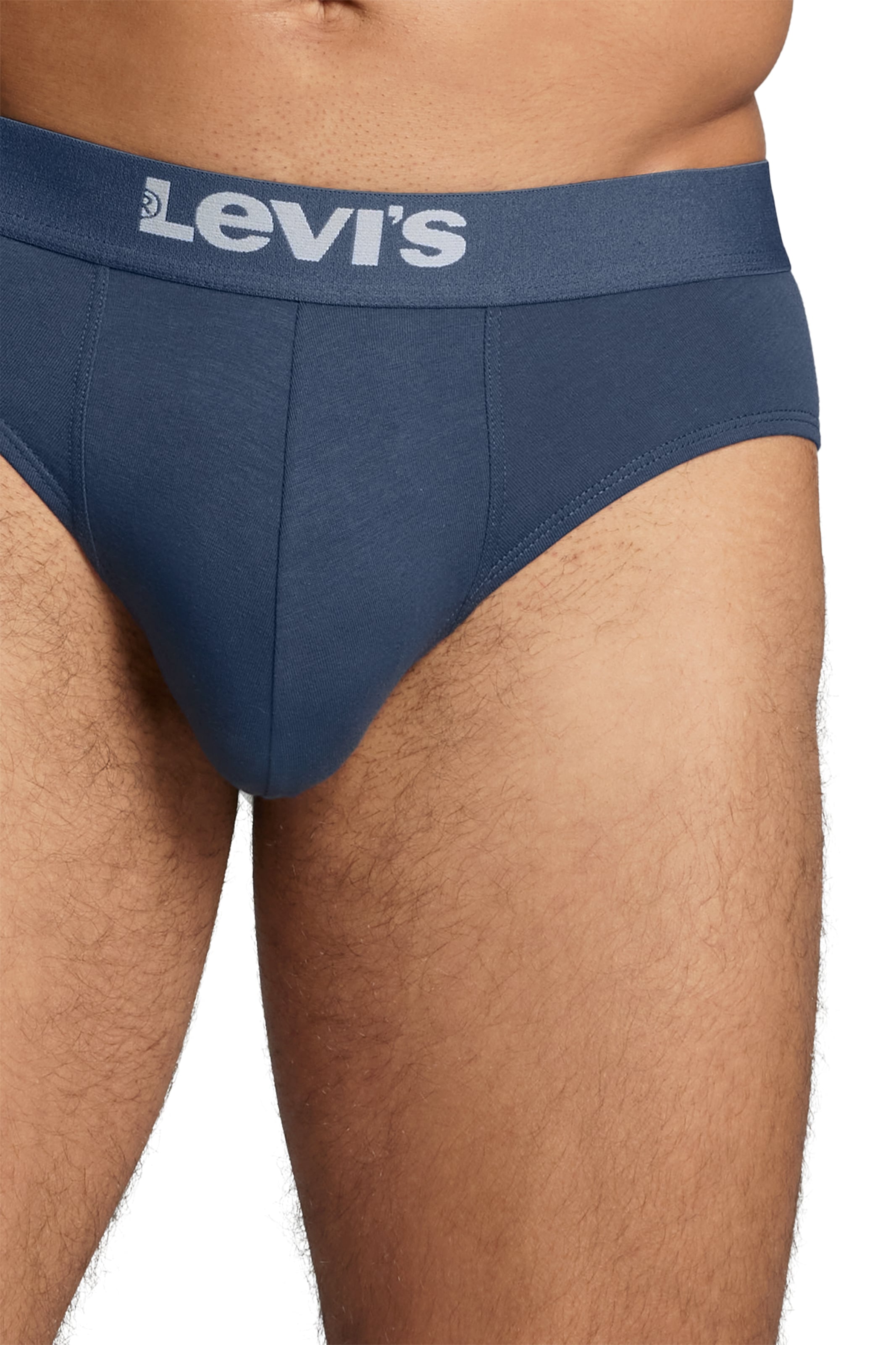 Levi's® Slip »LEVIS MEN SOLID BASIC BRIEF ORG CO 2P«, (2er Pack), mit kontrastreichem Logobund, ohne Eingriff