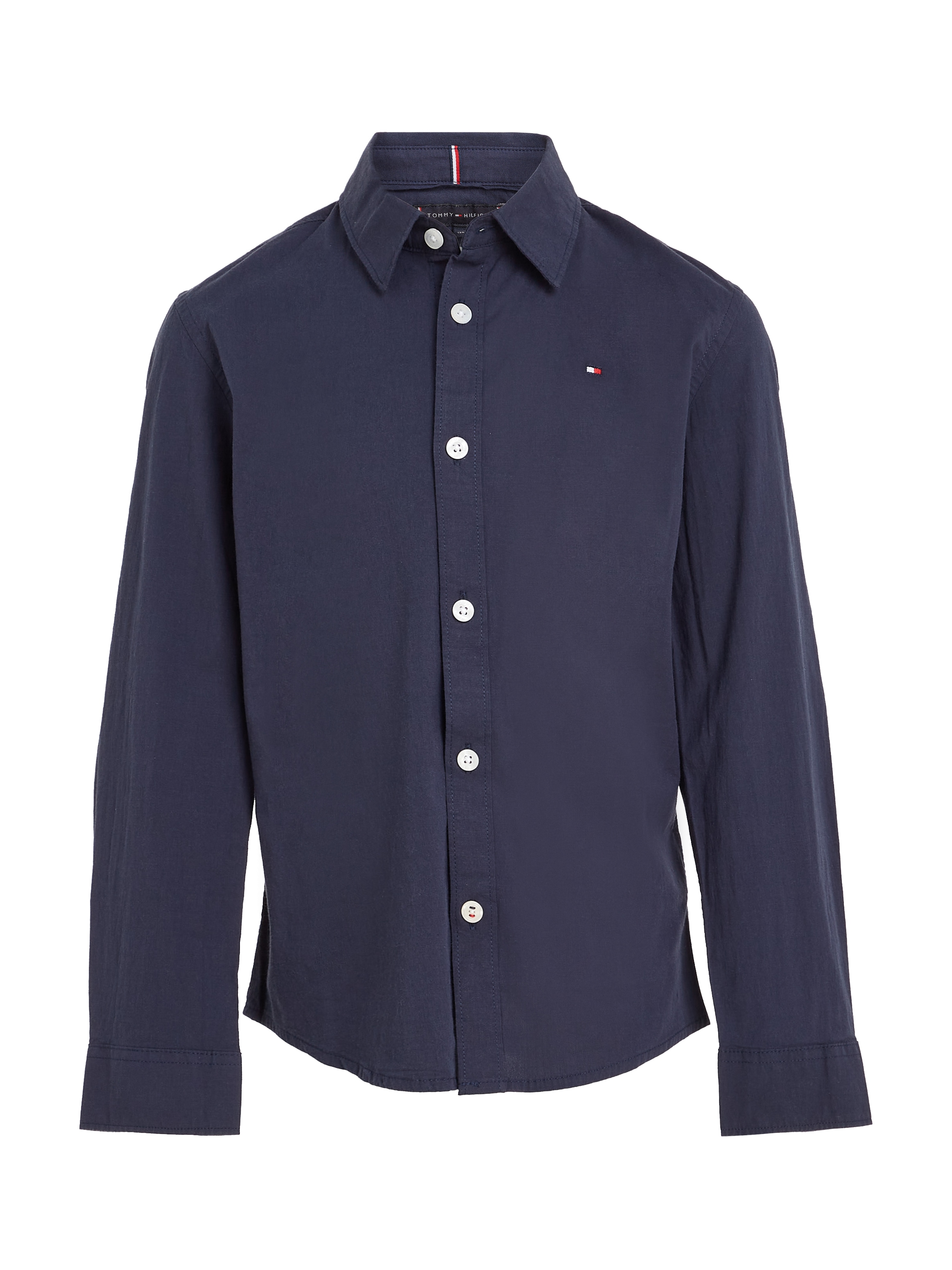 Tommy Hilfiger Langarmhemd »SOLID STRETCH POPLIN SHIRT L/S«, Kinder Kids Junior MiniMe,für Jungen