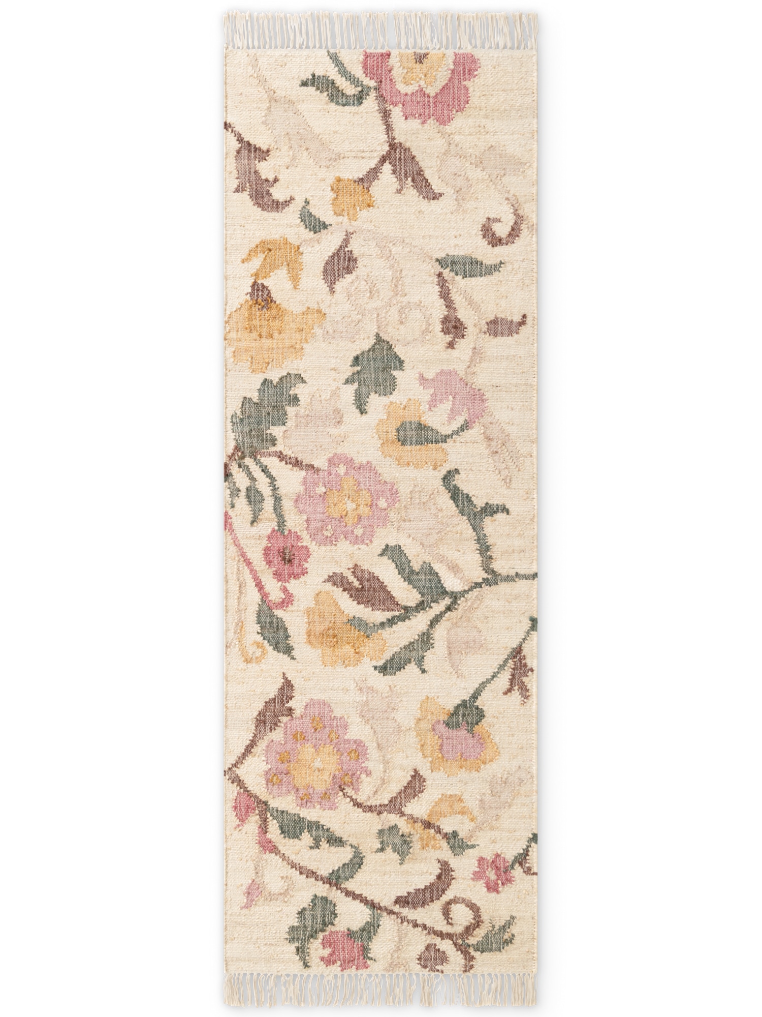 ELLE DECORATION Teppich »Kelim Violette« rechteckig 3 mm Höhe Jute, Baumwolle, Natur, Handgewebt, Kelim, orientalisch, Boho