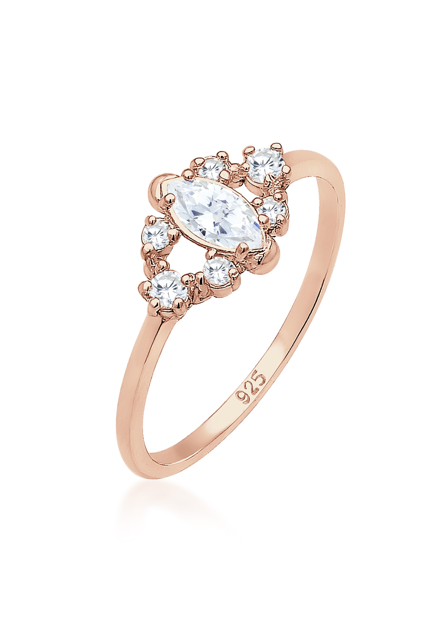 Elli Trauring »Ring Verlobungsring Zirkonia Weiß 925 Sterling Silber«