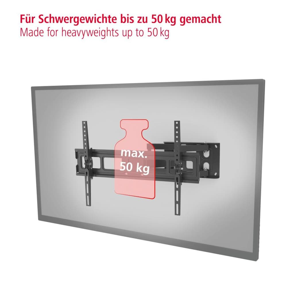 aha TV-Wandhalterung »TV-Wandhalterung 81 bis 213 cm (32" bis 84"), Scherenarm Schwarz«, bis 213 cm Zoll