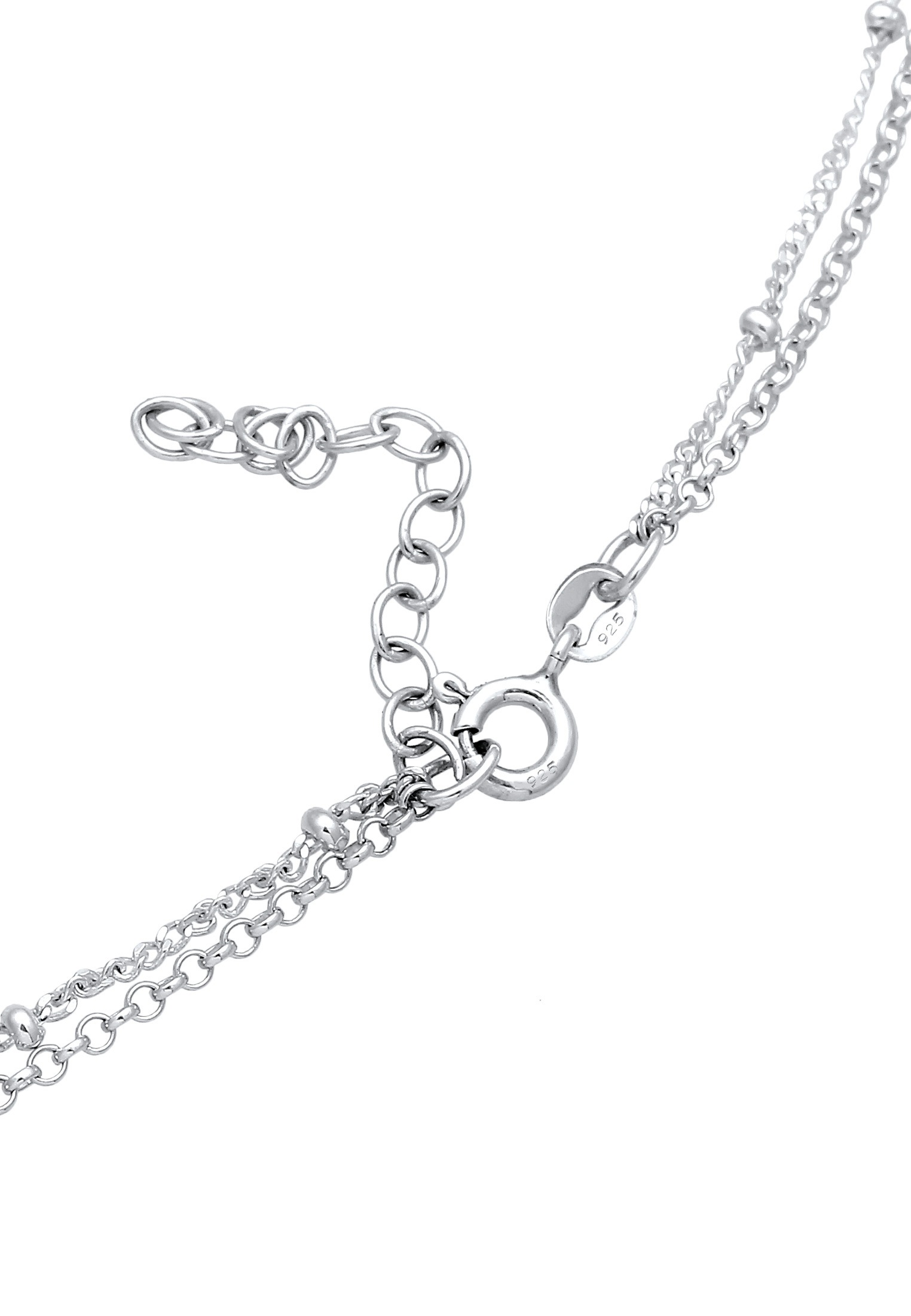 Elli Choker »Halskette Choker Layer Look Kugelkette Plättchen 925 Silber«