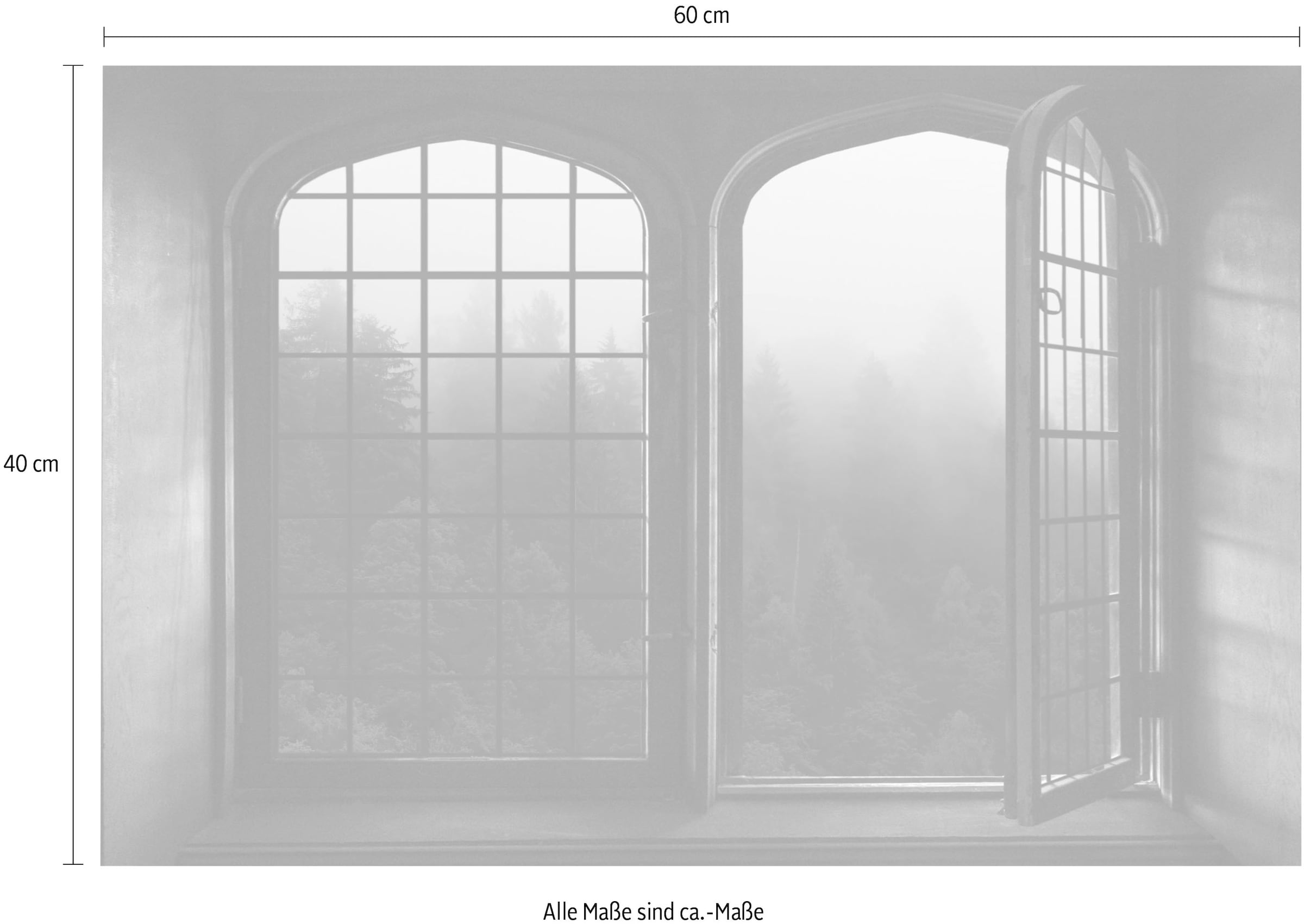 queence Wandsticker »Nebel«, Wandsticker, Wandbild, selbstklebend, 3D, Fenster